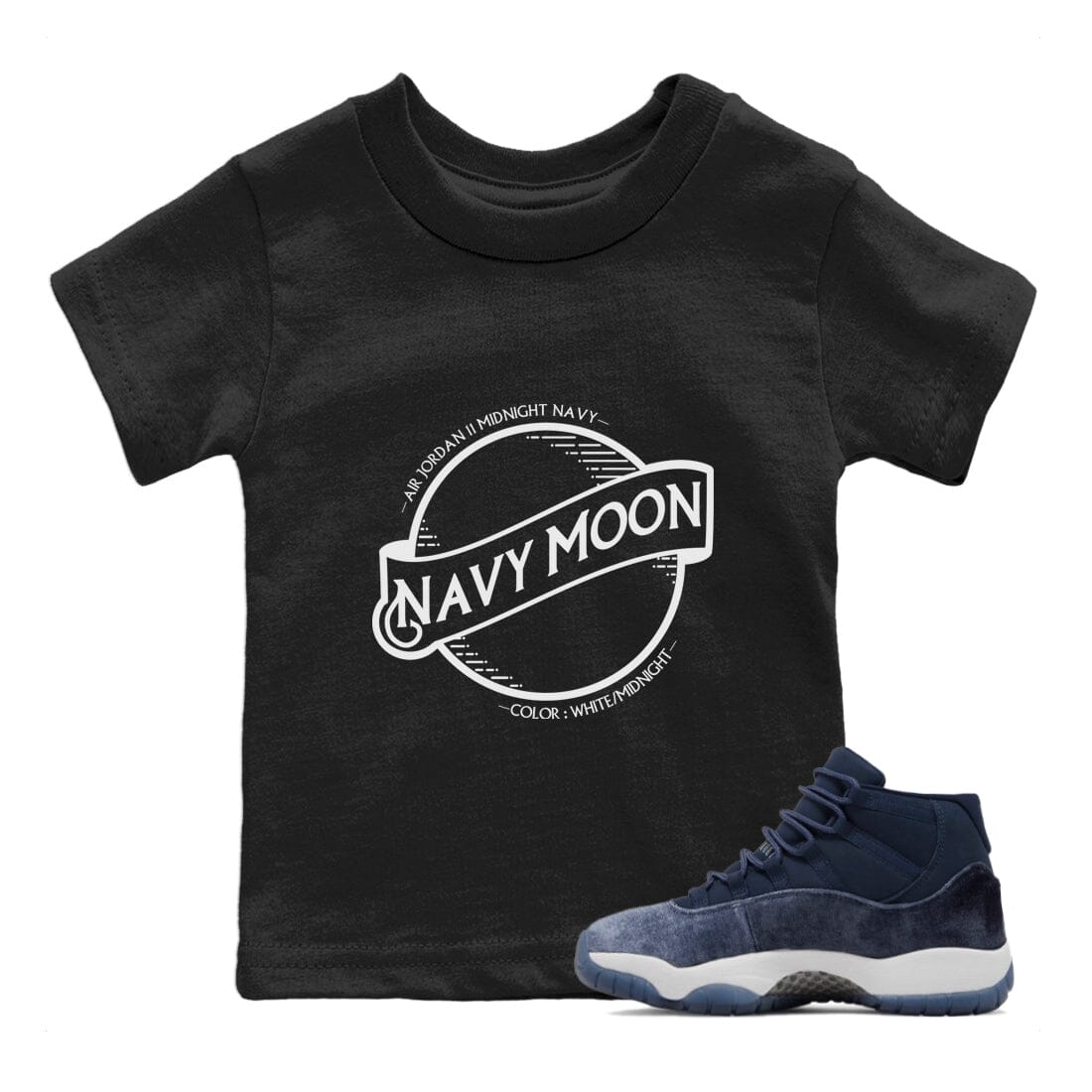 Navy Moon Kids Tops - Air Jordan 11 Midnight Navy