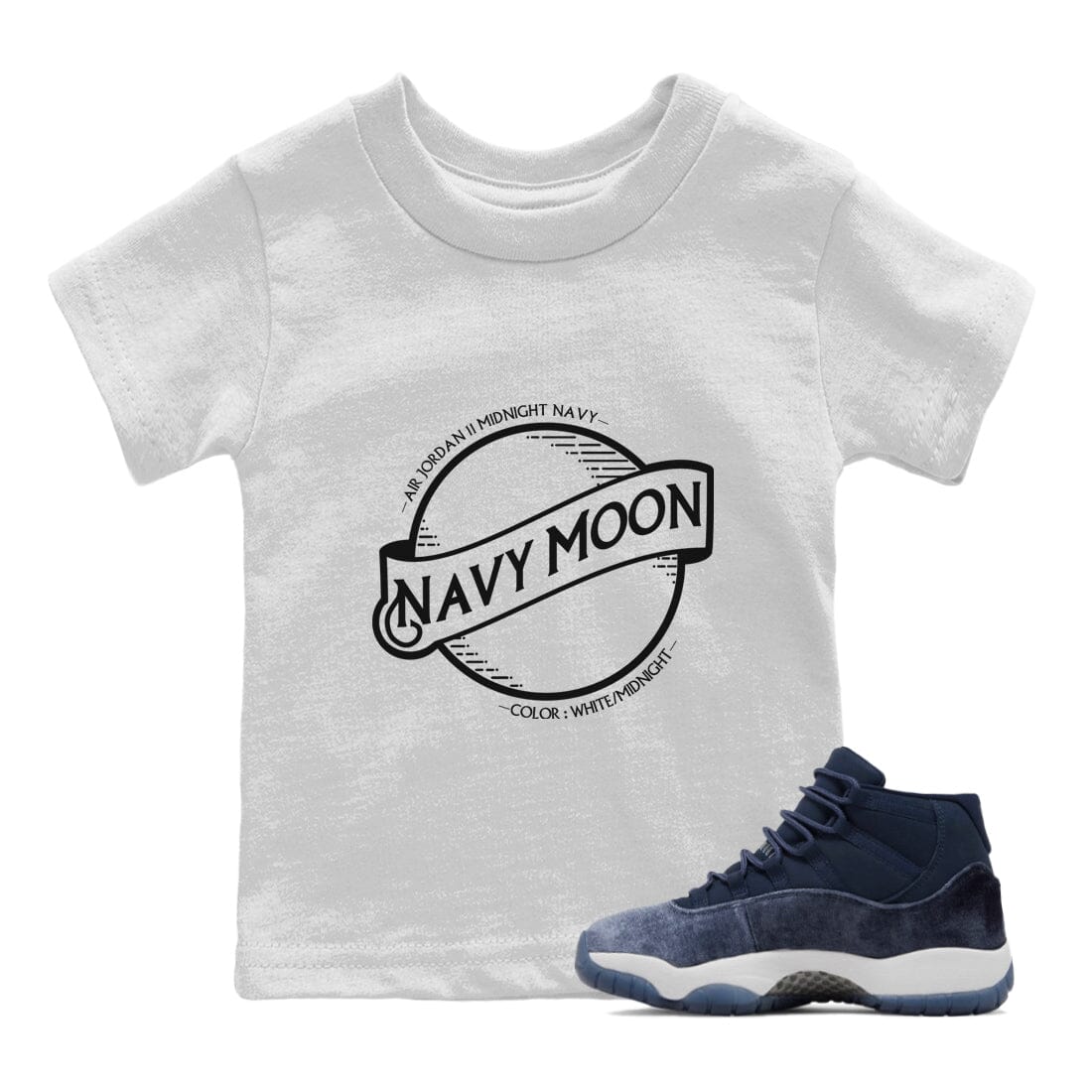 Navy Moon Kids Tops - Air Jordan 11 Midnight Navy