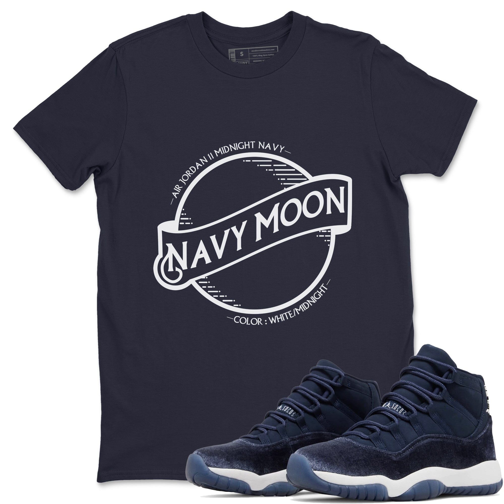 Navy Moon Unisex Tops - Air Jordan 11 Midnight Navy