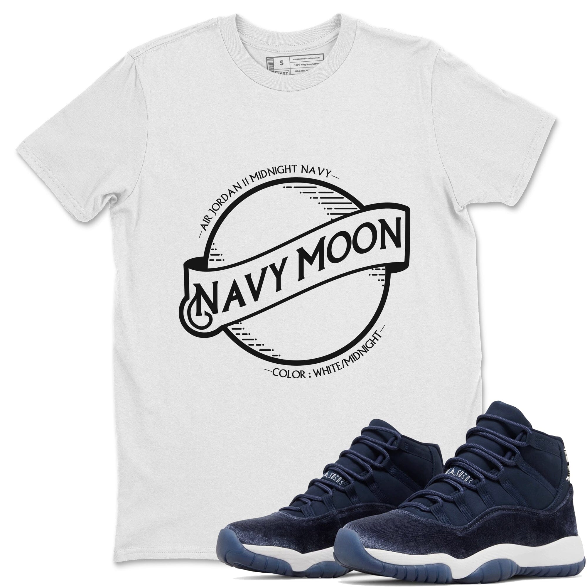 Navy Moon Unisex Tops - Air Jordan 11 Midnight Navy