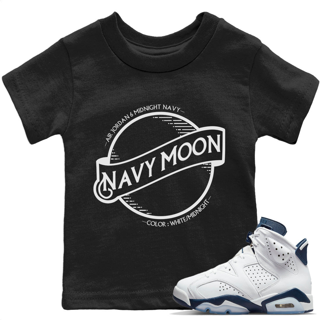 Navy Moon Kids Tops - Air Jordan 6 Midnight Navy