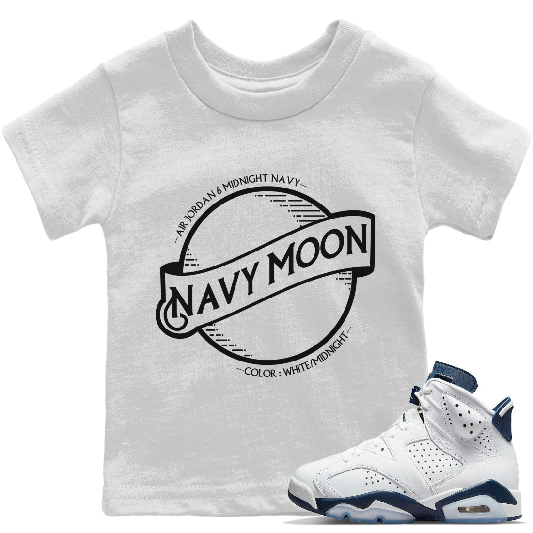 Navy Moon Kids Tops - Air Jordan 6 Midnight Navy