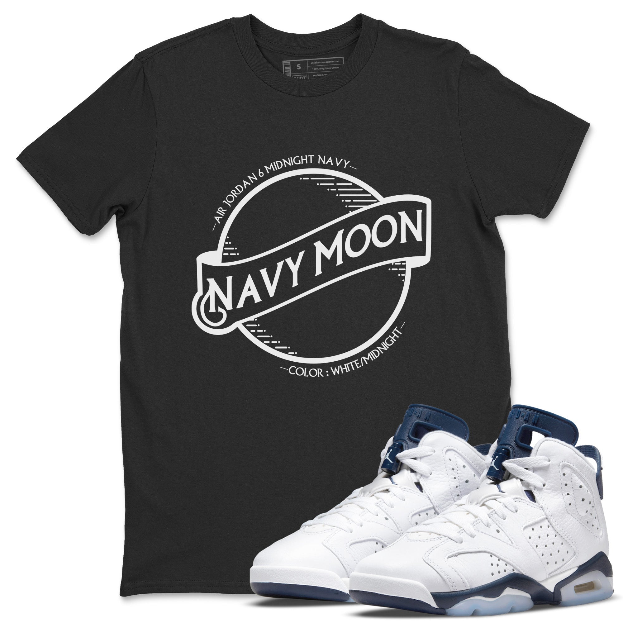 Navy Moon Unisex Tops - Air Jordan 6 Midnight Navy
