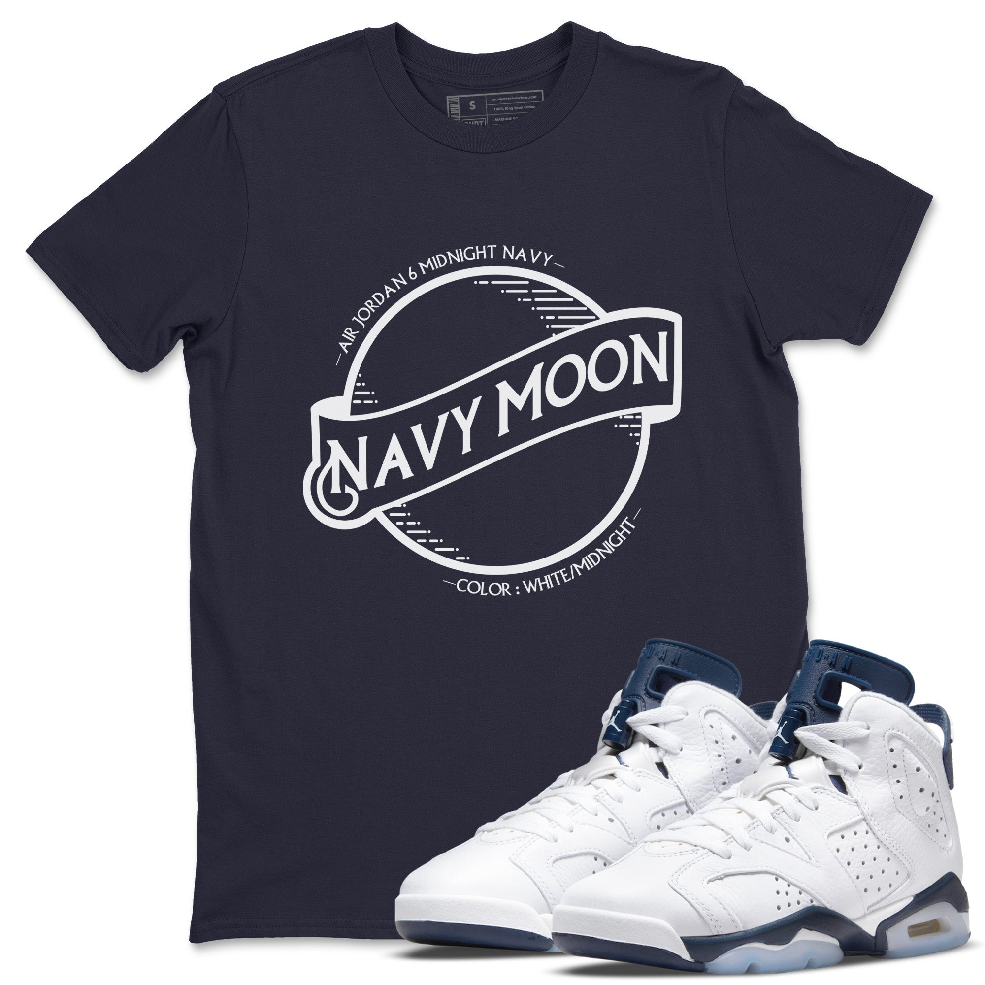 Navy Moon Unisex Tops - Air Jordan 6 Midnight Navy