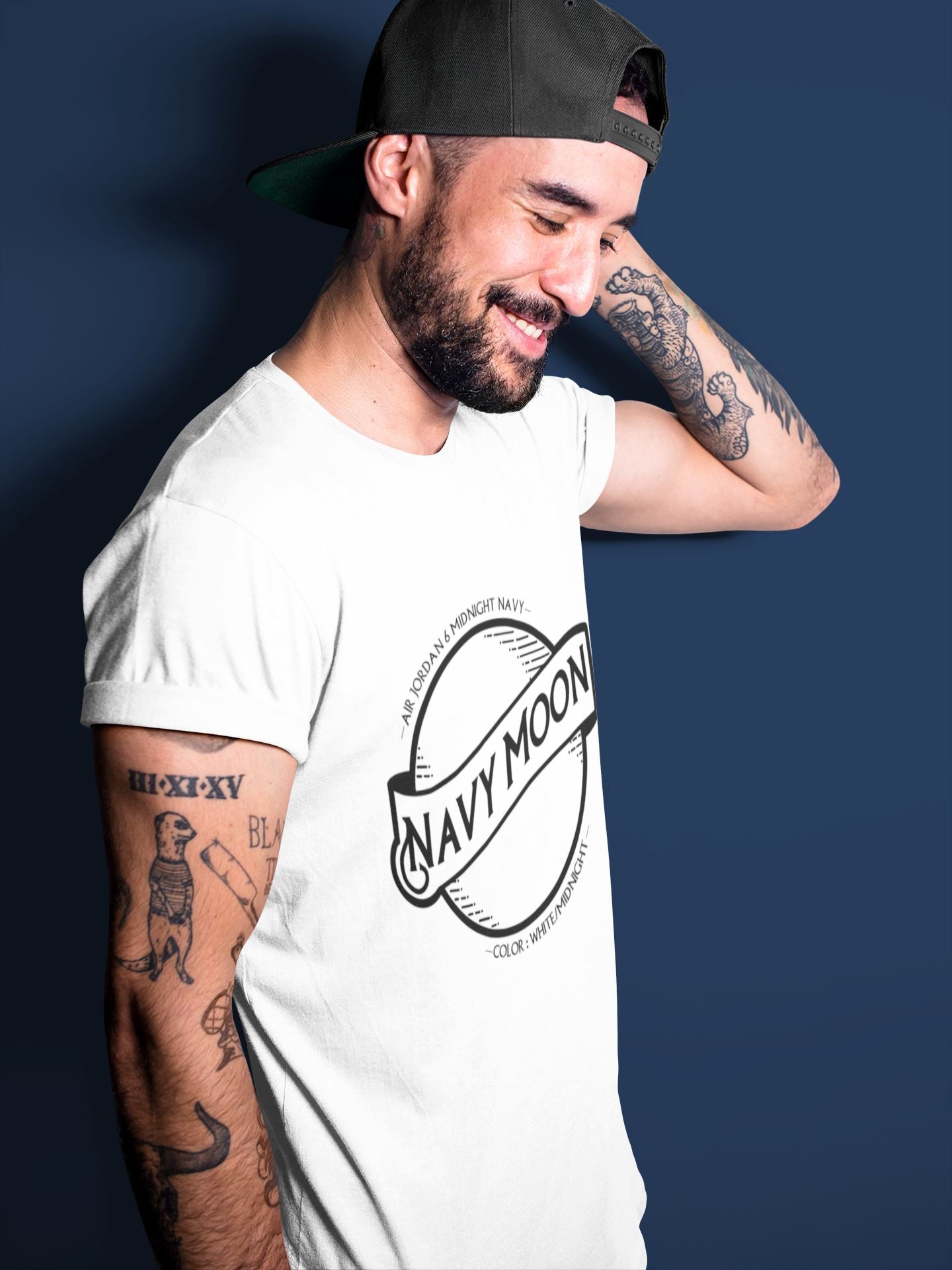 Navy Moon Unisex Tops - Air Jordan 6 Midnight Navy