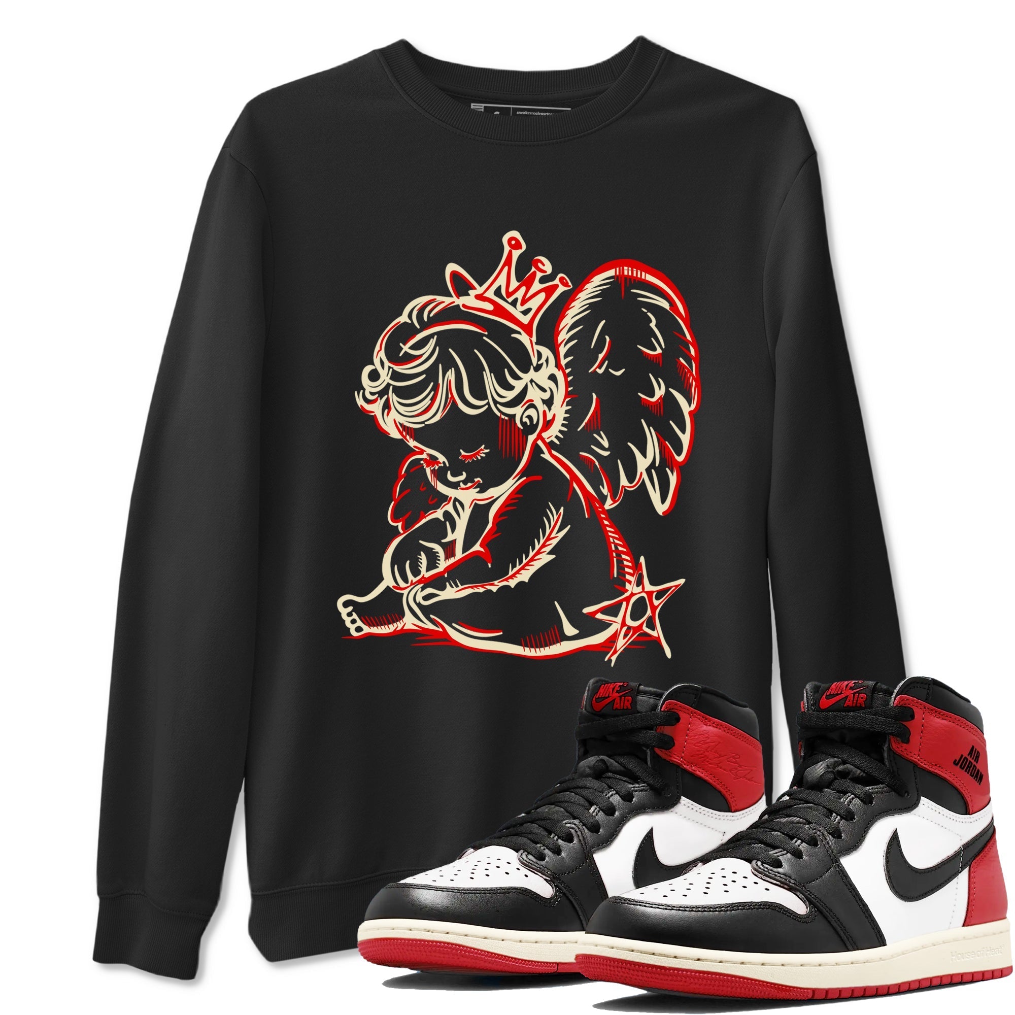 Neon Angel snkmatch Tees - Air Jordan 1 Black Toe Reimagined
