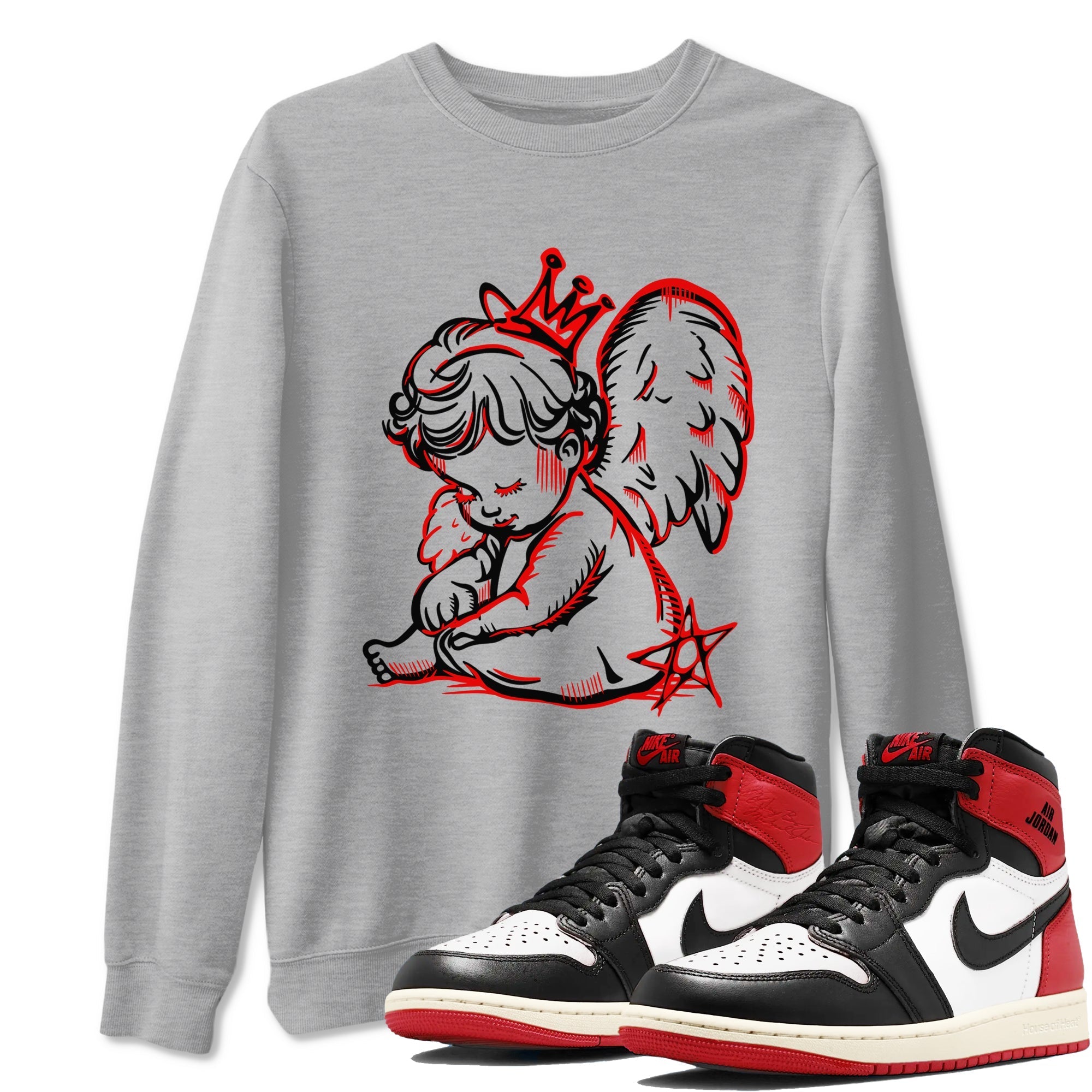 Neon Angel snkmatch Tees - Air Jordan 1 Black Toe Reimagined