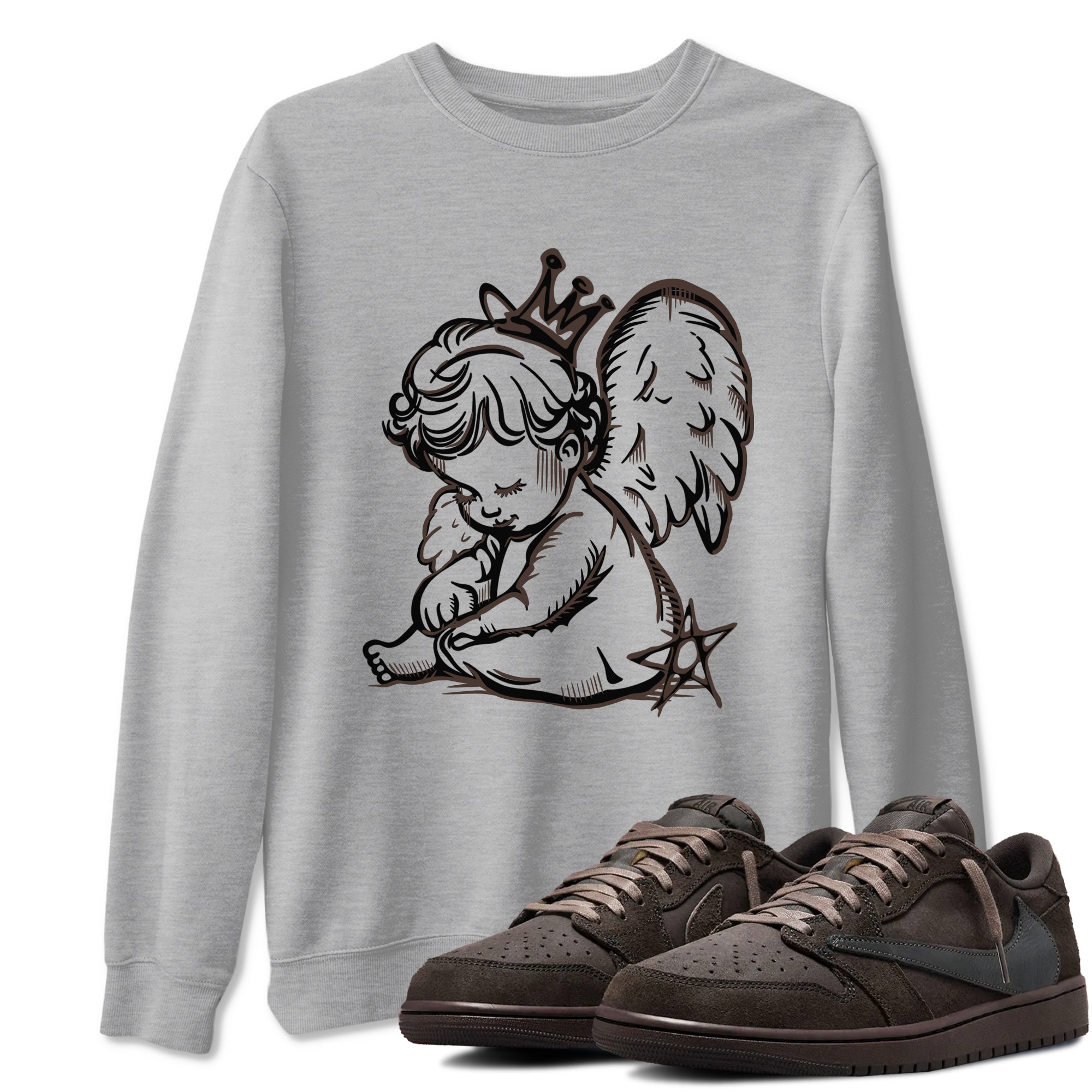 Neon Angel snkmatch Tees - Air Jordan 1 Travis Scott Velvet Brown