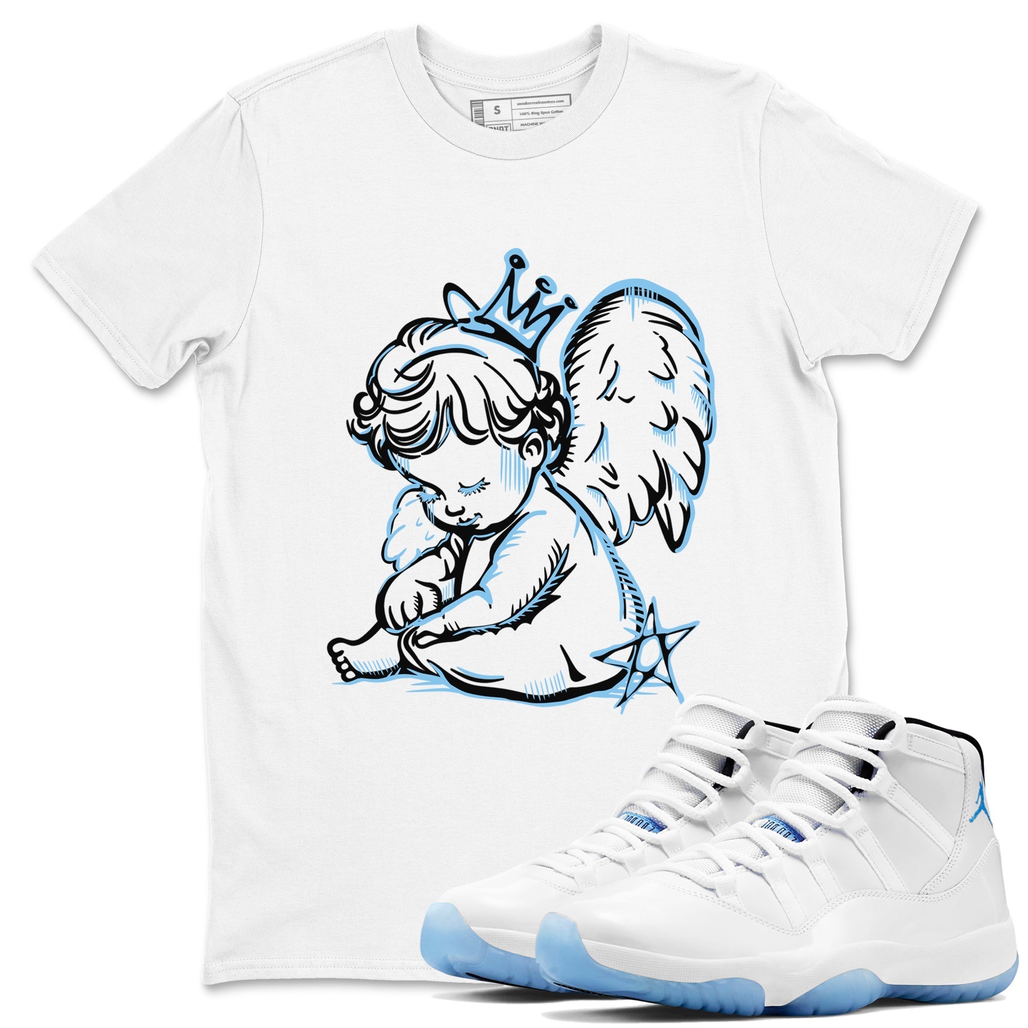 Neon Angel snkmatch Tees - Air Jordan 11 Legend Blue