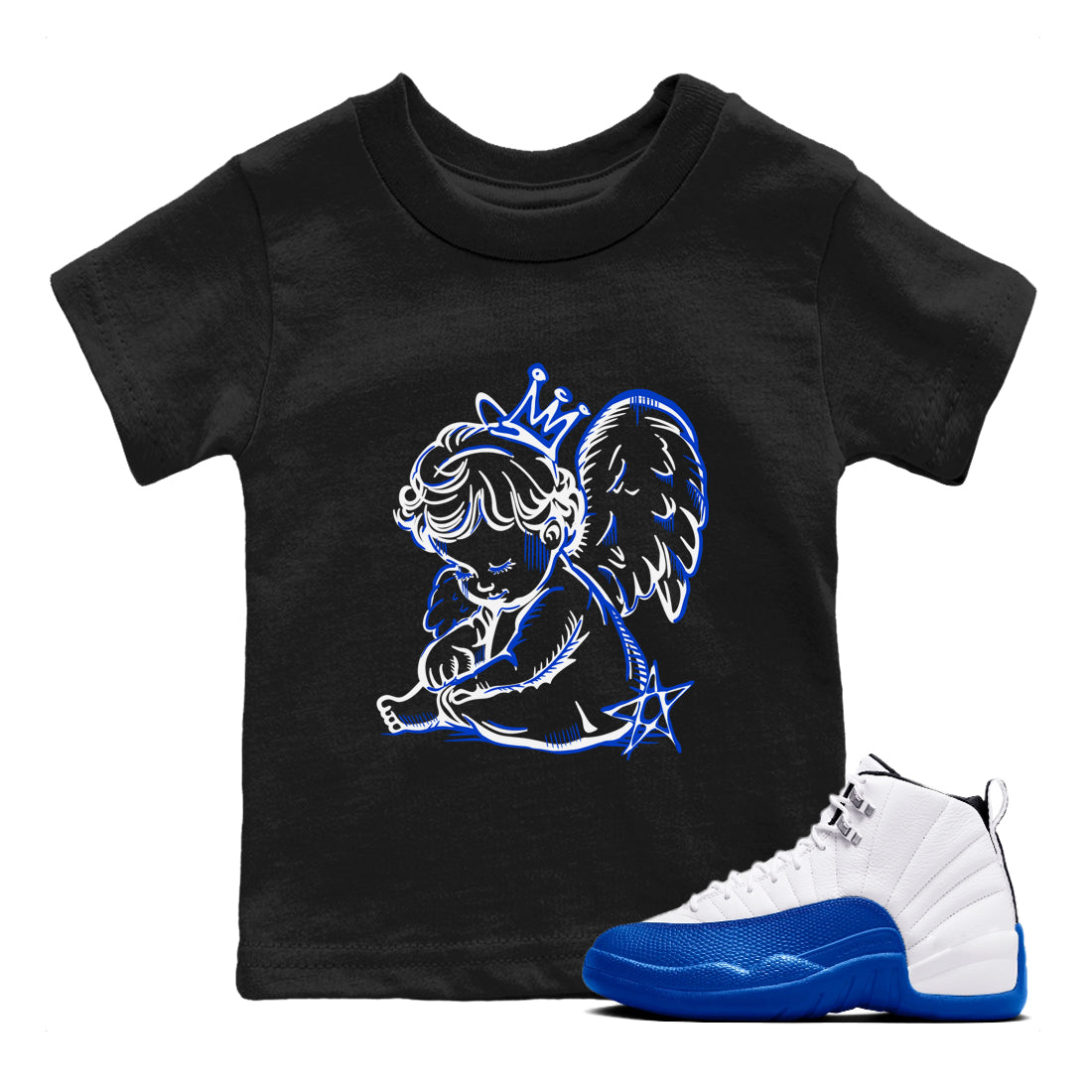 Neon Angel snkmatch Tees Kids - Air Jordan 12 Blueberry