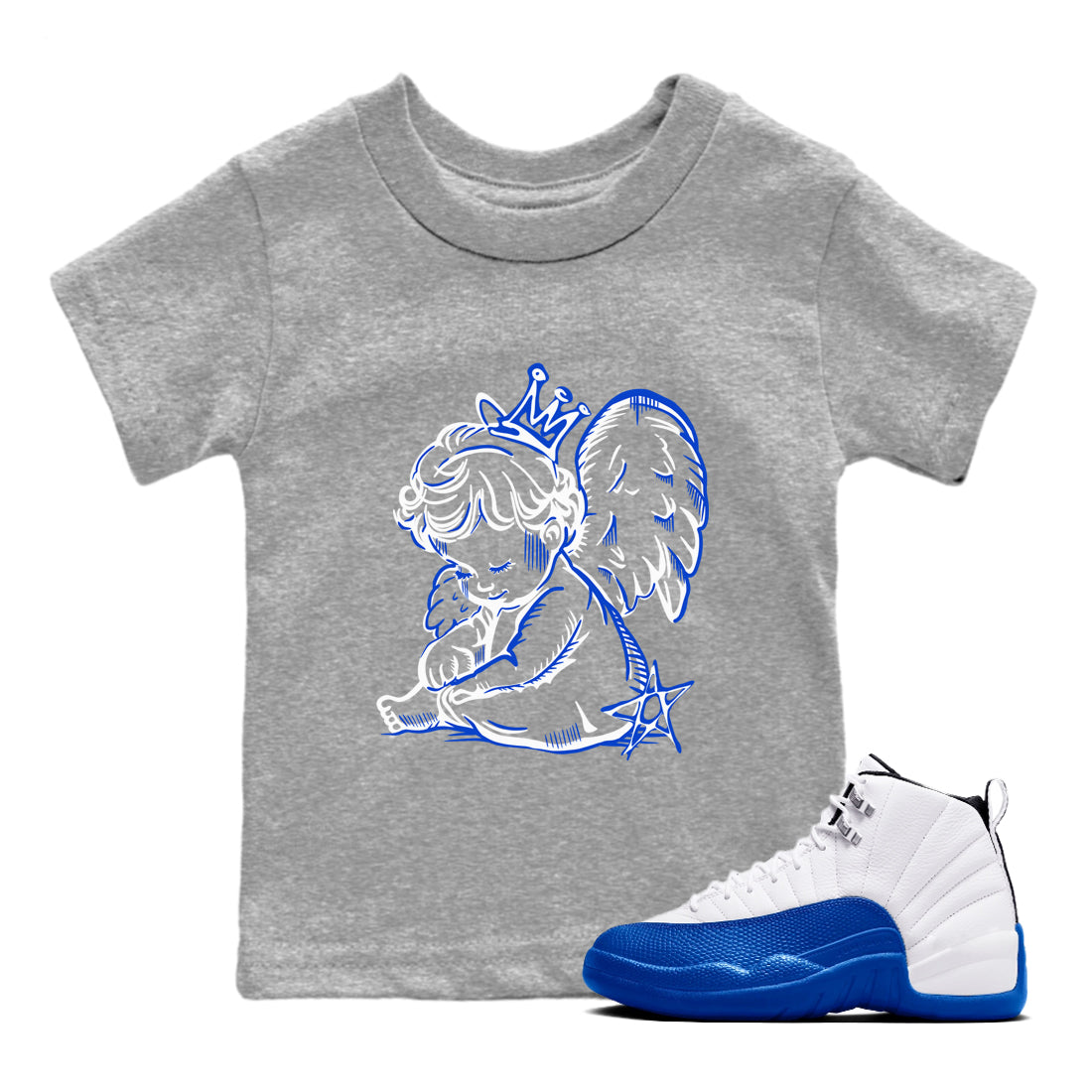 Neon Angel snkmatch Tees Kids - Air Jordan 12 Blueberry