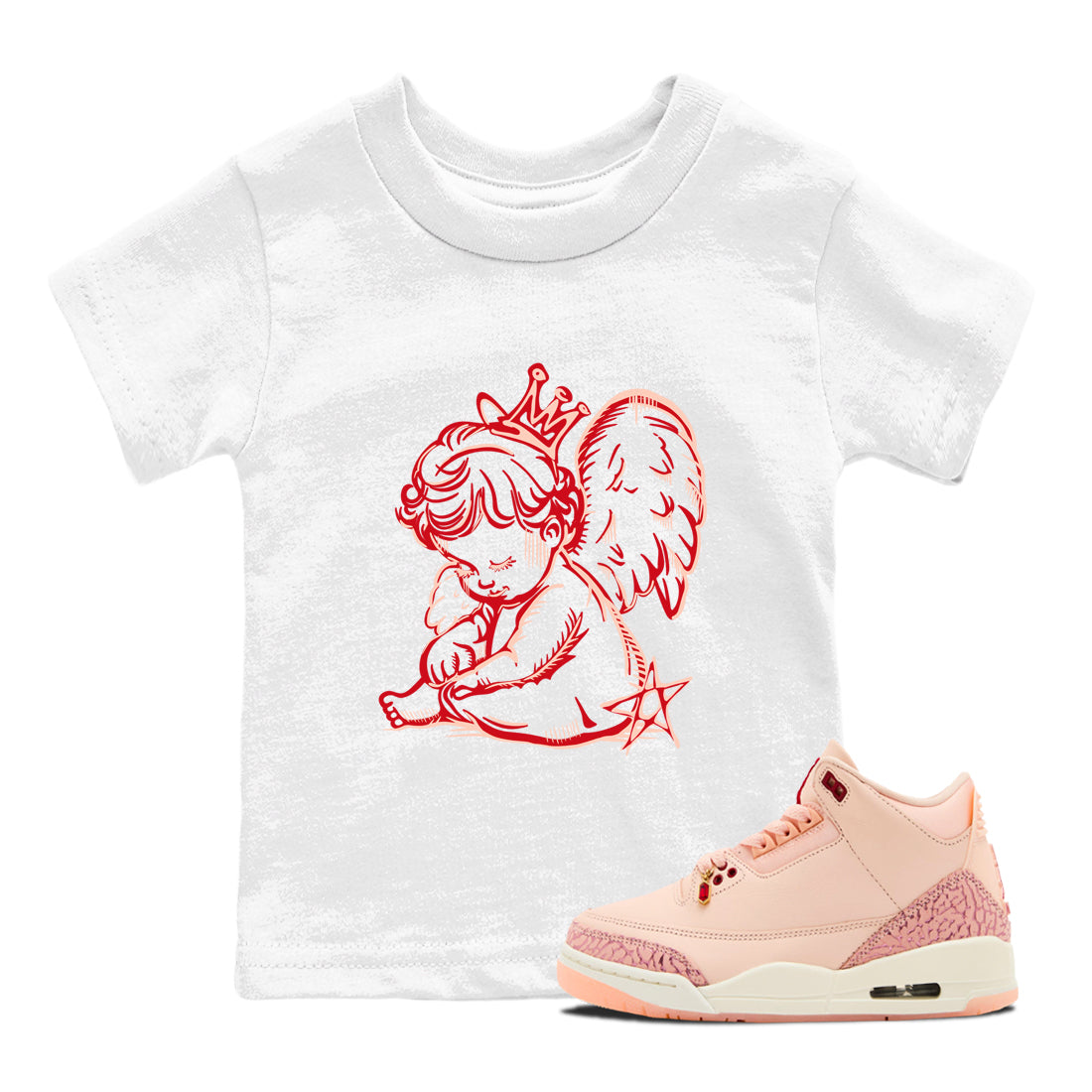 Neon Angel snkmatch Tees Kids - Air Jordan 3 Valentines Day