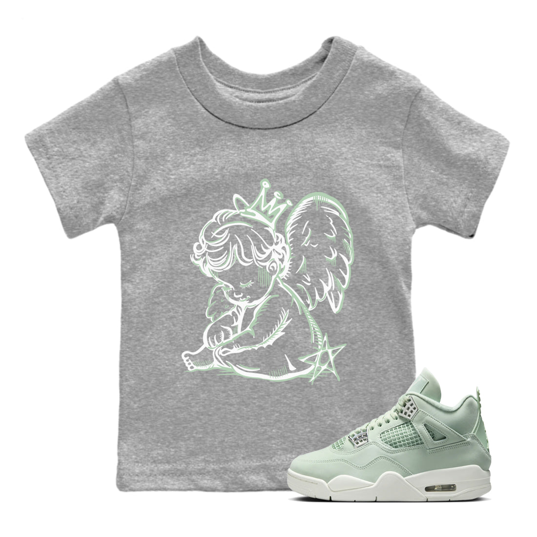 Neon Angel snkmatch Tees Kids - Air Jordan 4 Abundance