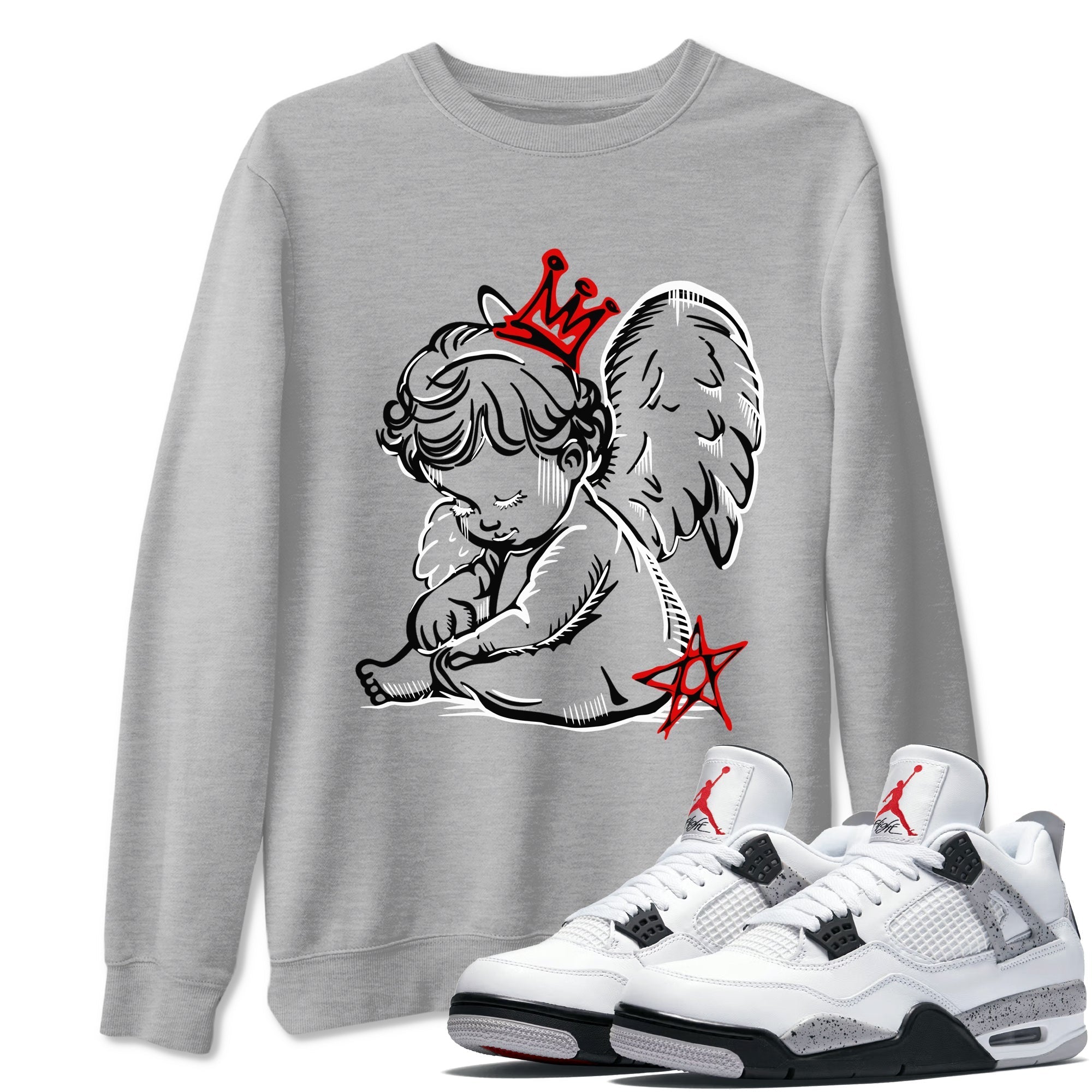 Neon Angel snkmatch Tees - Air Jordan 4 White Cement
