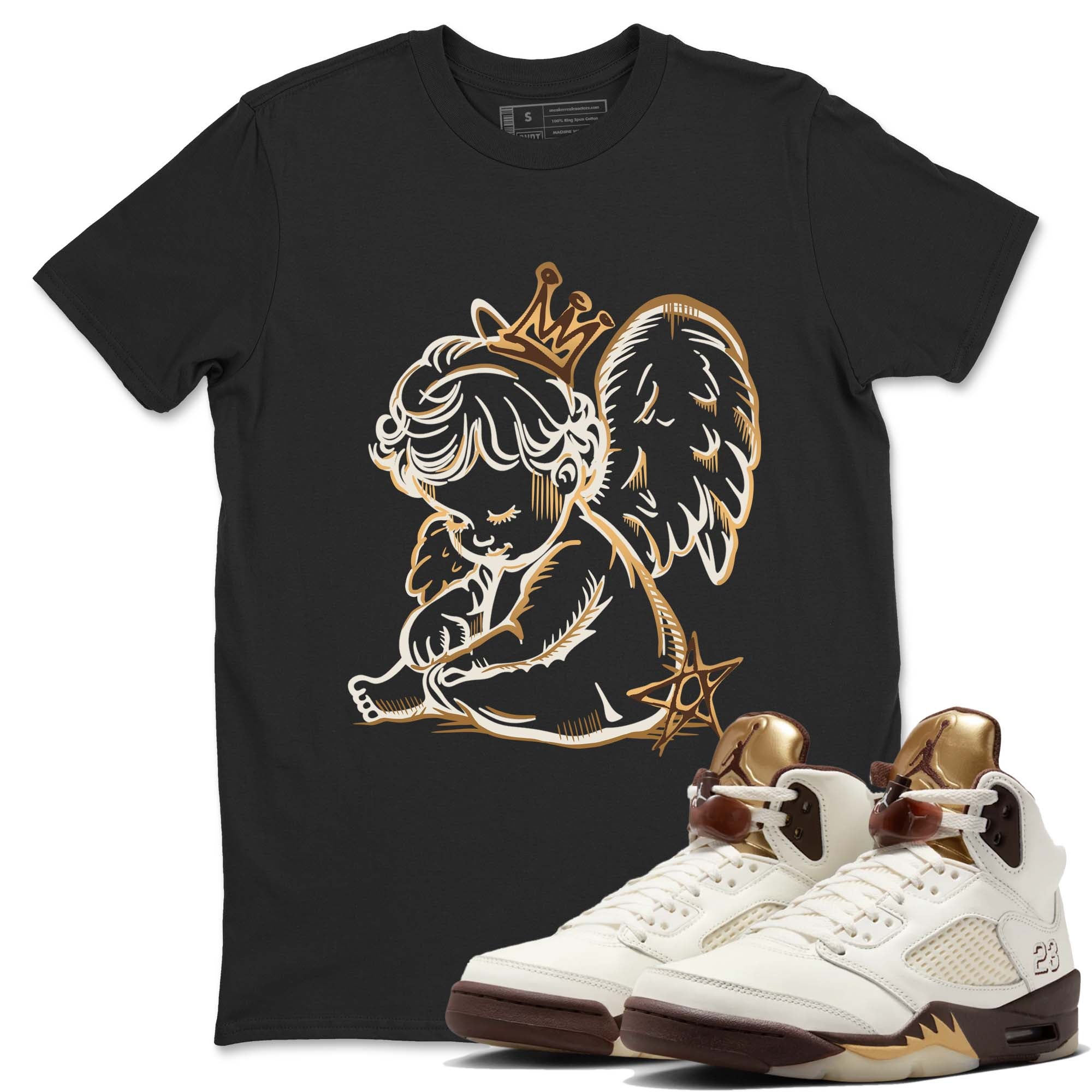 Neon Angel snkmatch Tees - Air Jordan 5 Golden Ticket