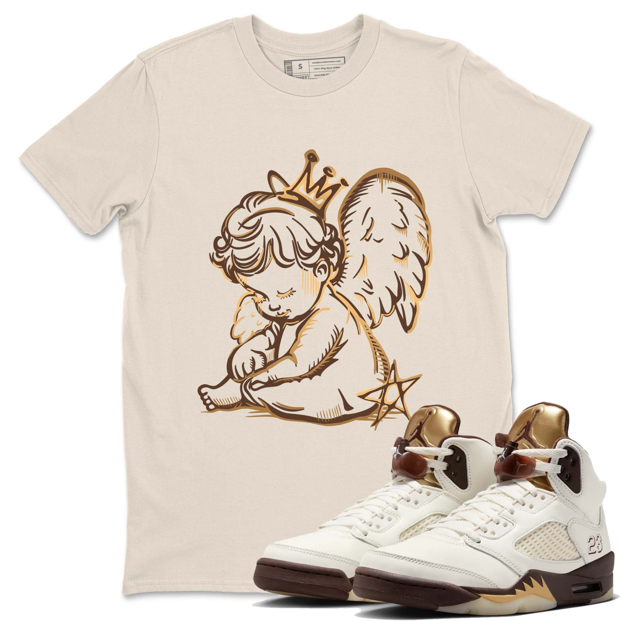 Neon Angel snkmatch Tees - Air Jordan 5 Golden Ticket
