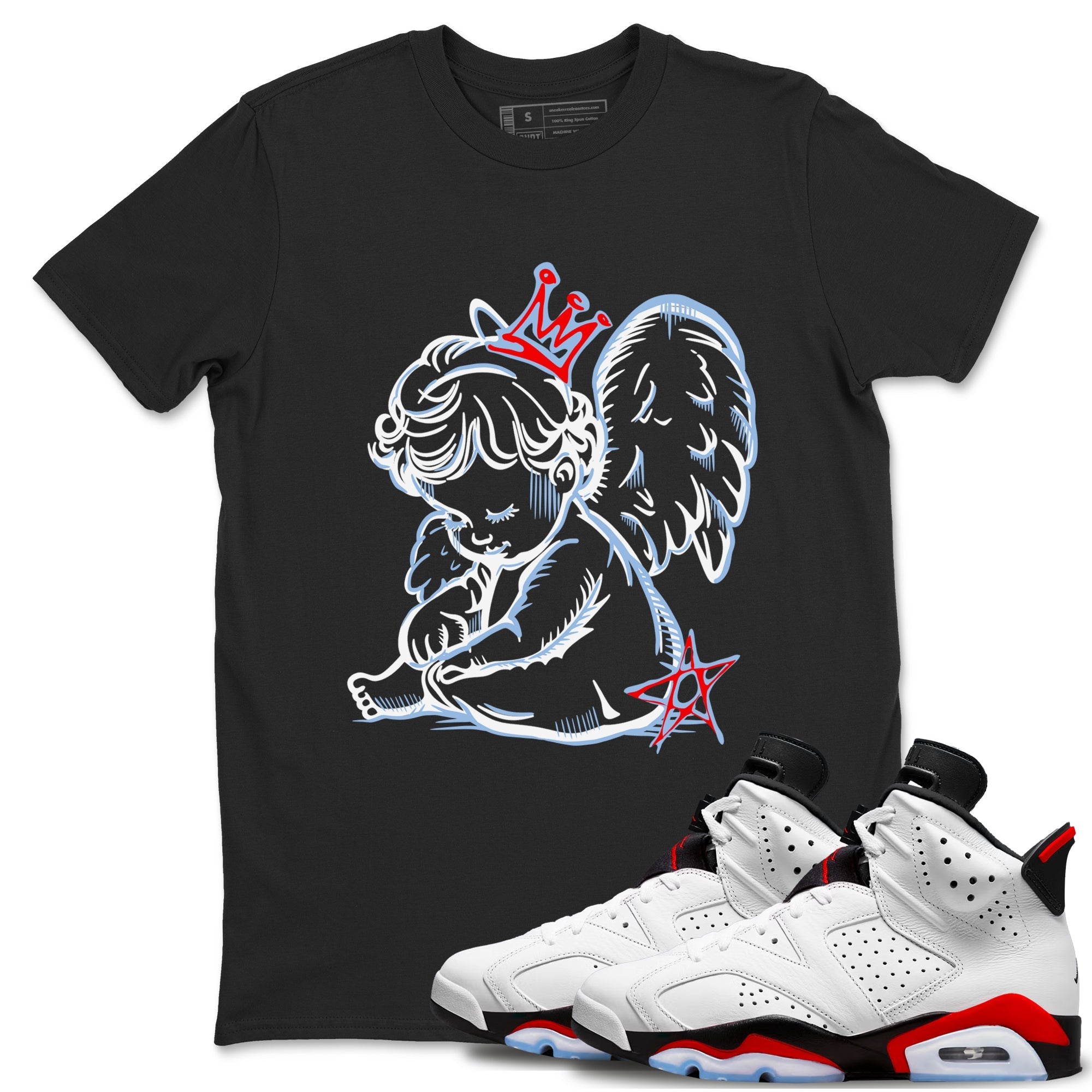 Neon Angel snkmatch Tees - Air Jordan 6 Fire Red