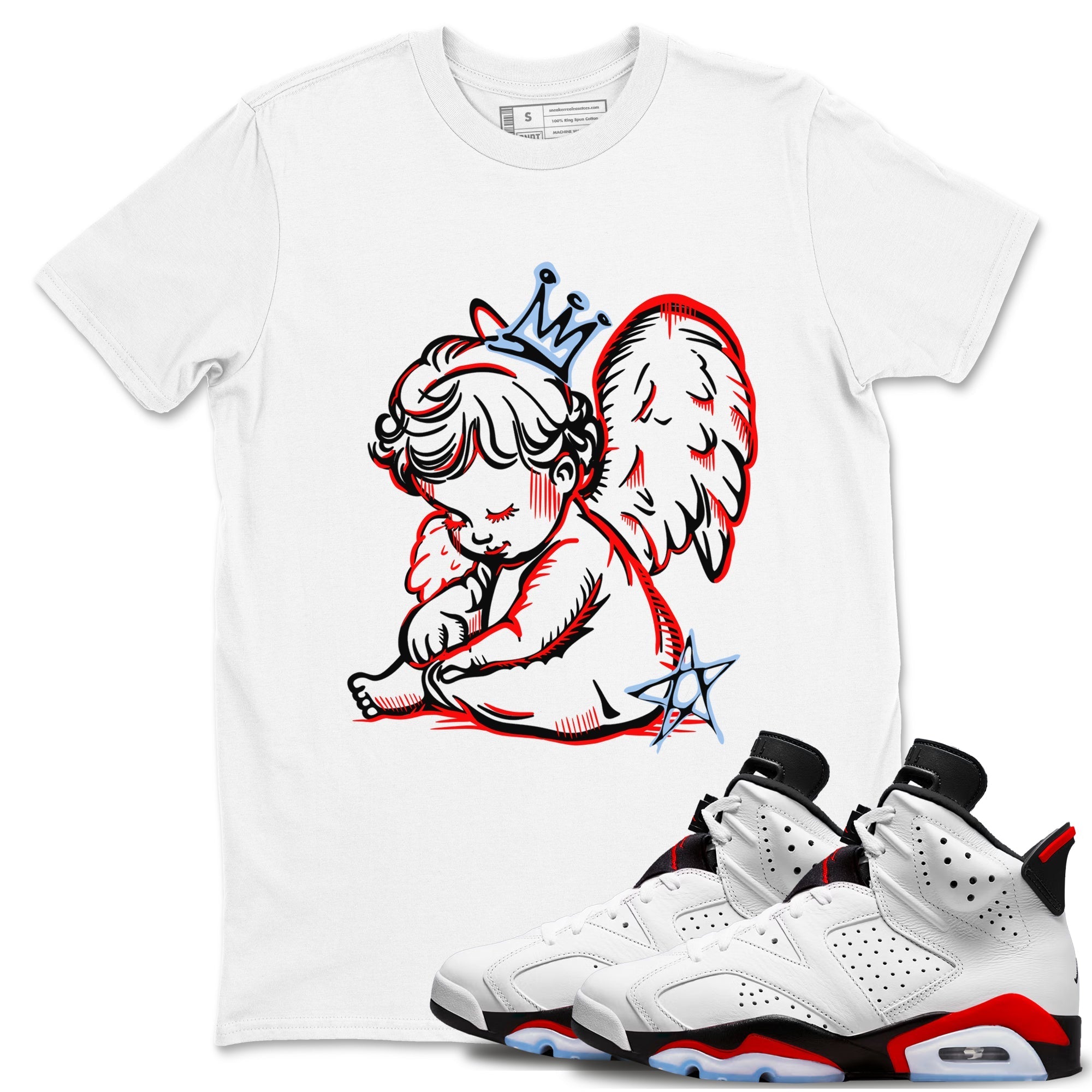 Neon Angel snkmatch Tees - Air Jordan 6 Fire Red