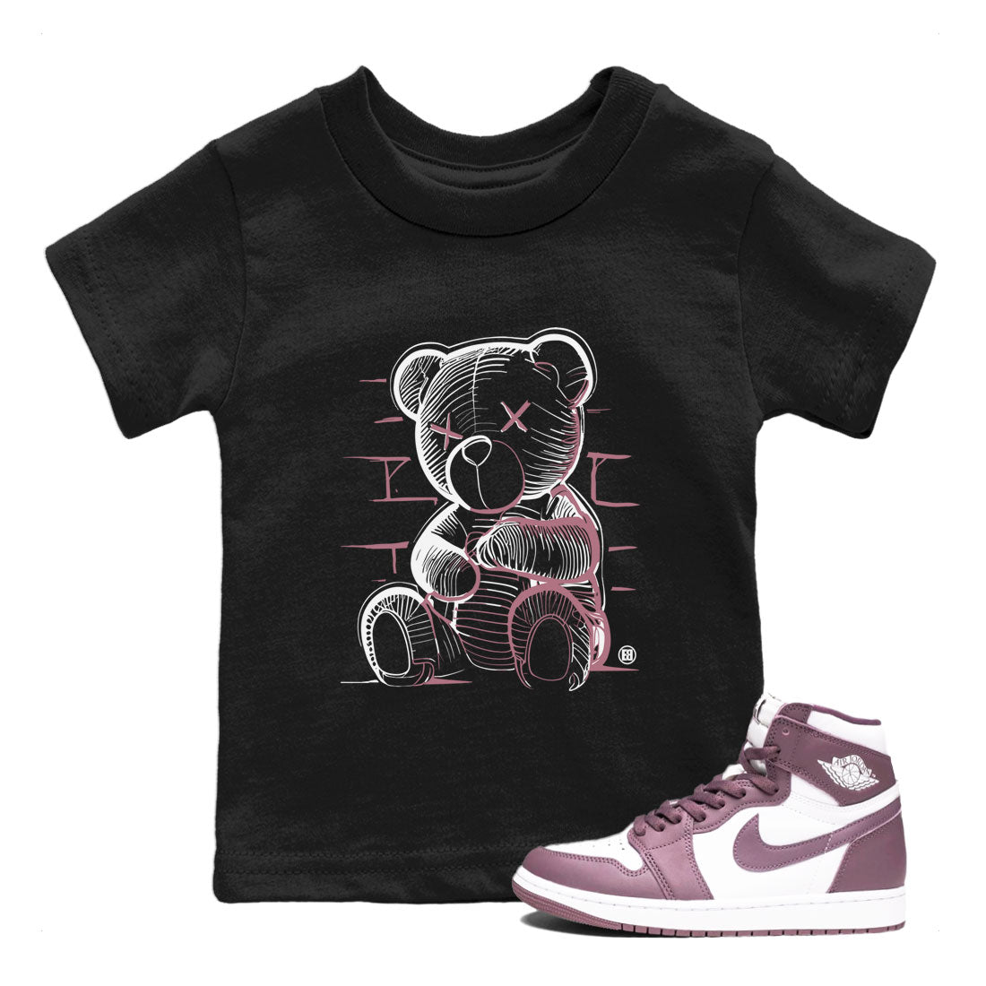 Neon Bear snkmatch Tee Kids - Air Jordan 1 Mauve