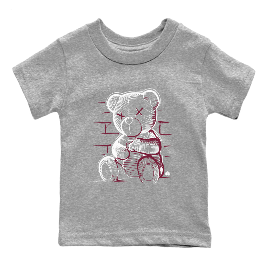 Neon Bear snkmatch Tees Kids - Air Jordan 1 Metallic Burgundy
