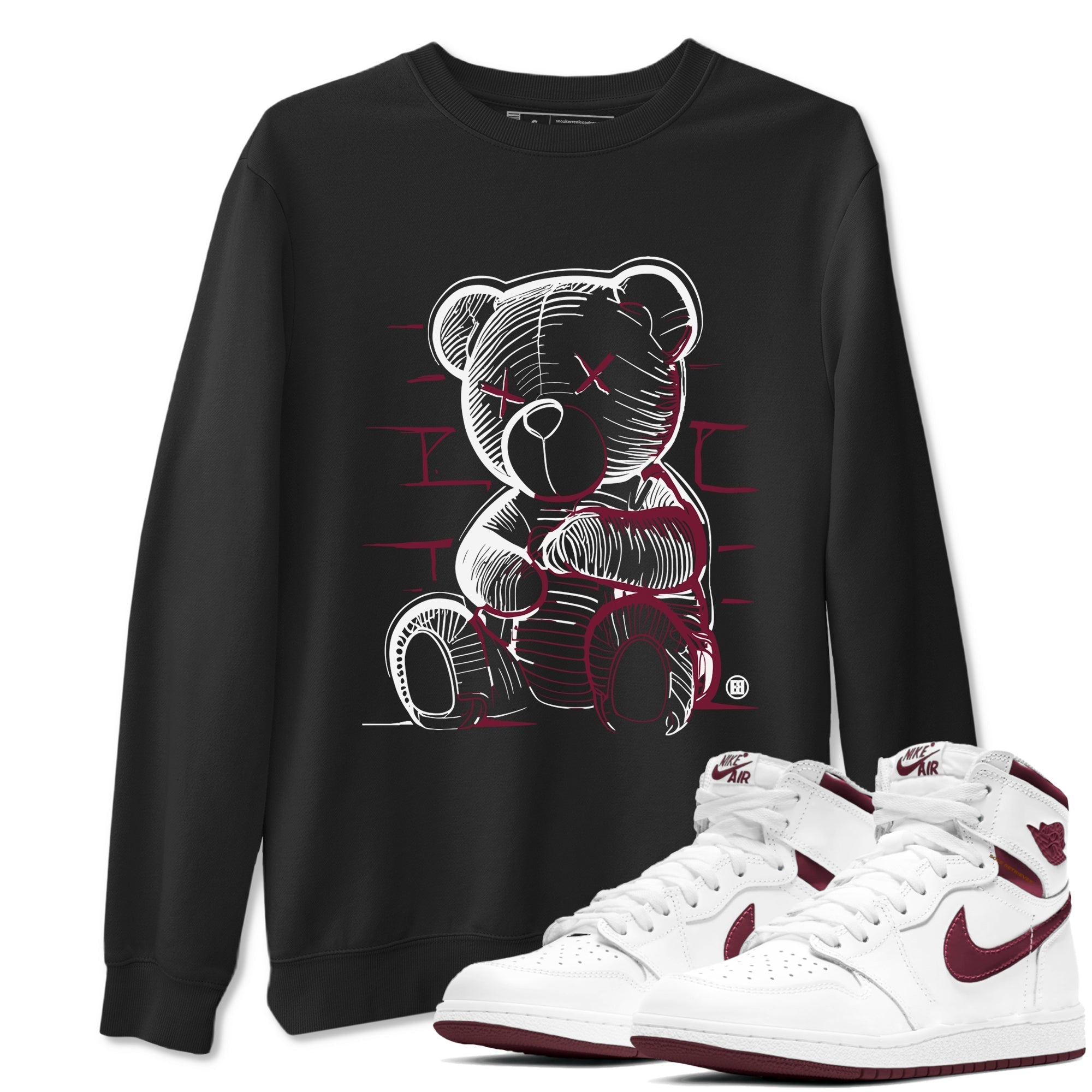 Neon Bear snkmatch Tees - Air Jordan 1 Metallic Burgundy