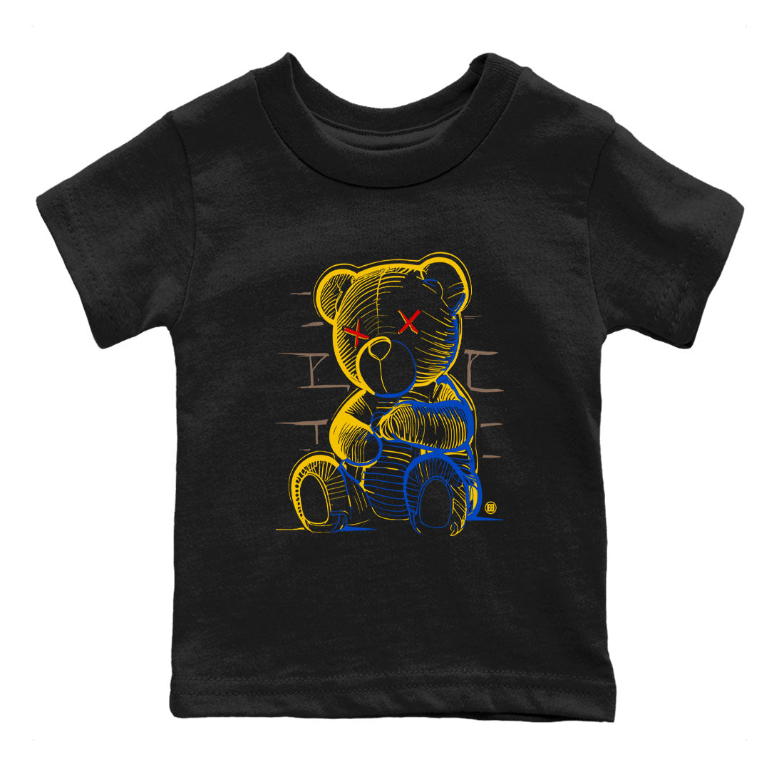 Neon Bear snkmatch Tees Kids - Air Jordan 1 Travis Scott Canary