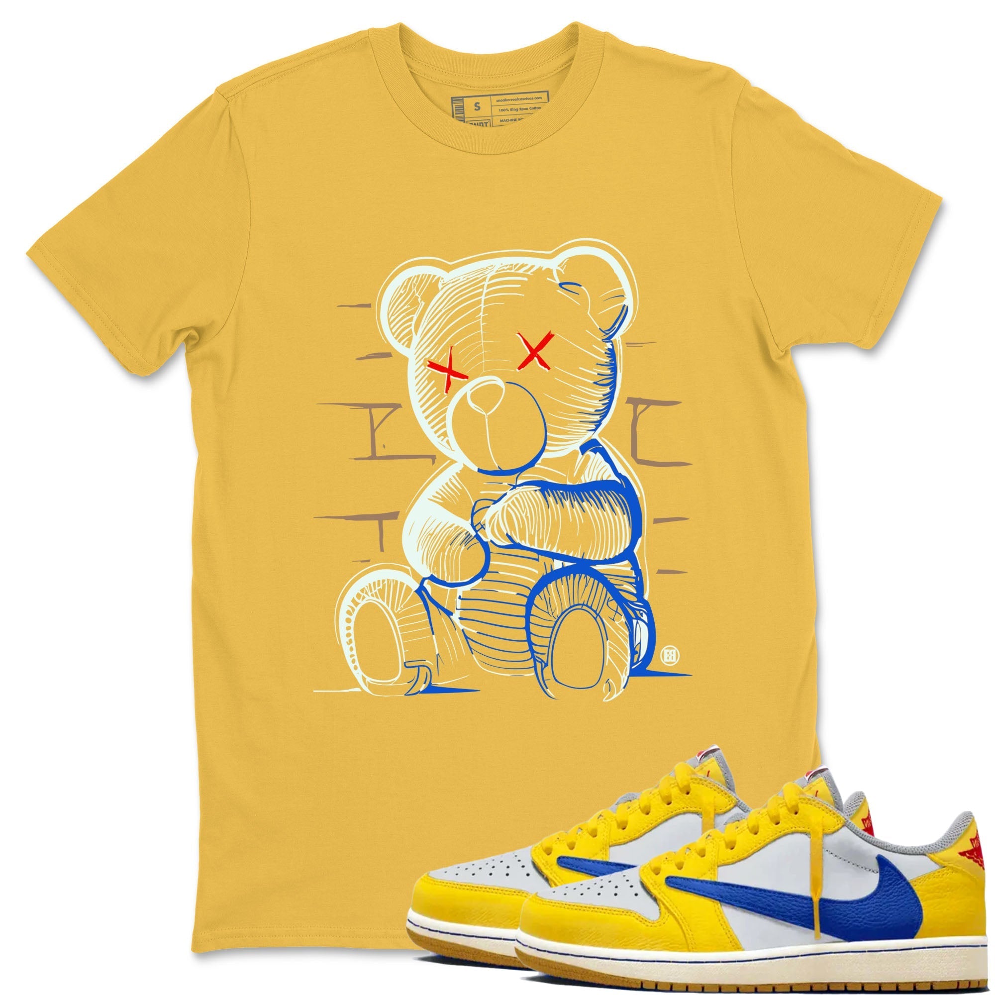 Neon Bear snkmatch Tees - Air Jordan 1 Travis Scott Canary
