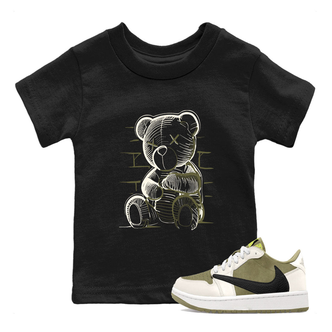 Neon Bear snkmatch Tee Kids - Air Jordan 1 Travis Scott Golf