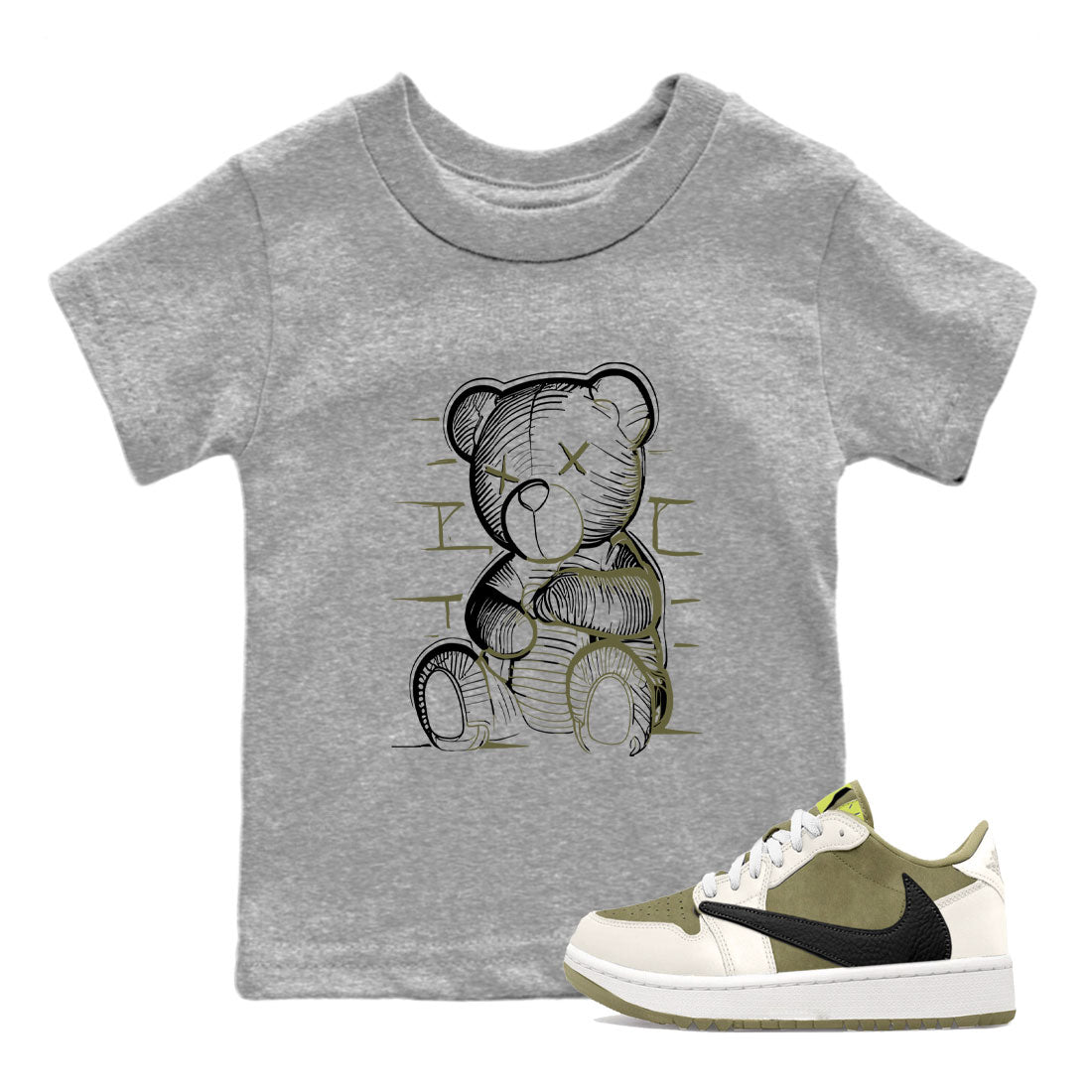 Neon Bear snkmatch Tee Kids - Air Jordan 1 Travis Scott Golf