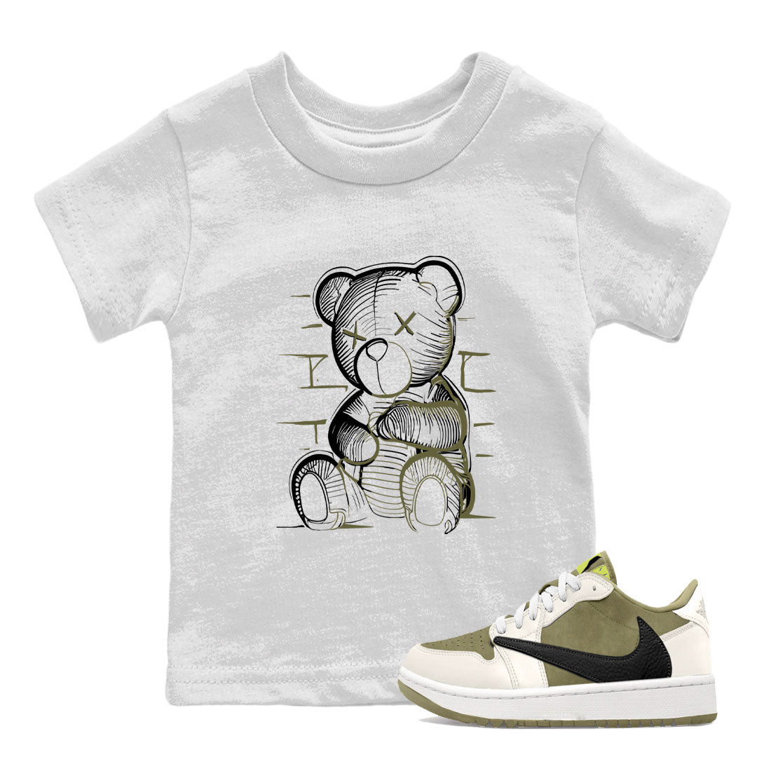 Neon Bear snkmatch Tee Kids - Air Jordan 1 Travis Scott Golf