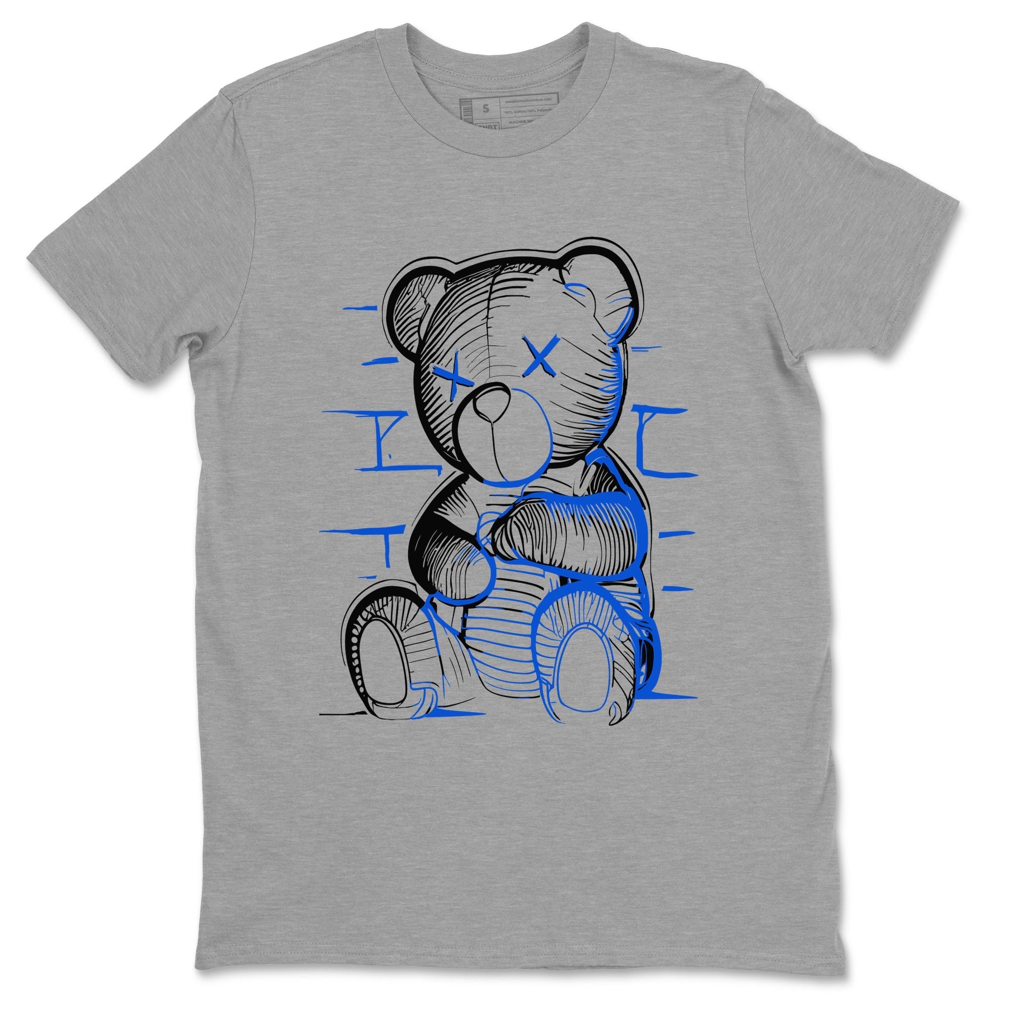 Neon Bear snkmatch Tees - Air Jordan 11 Black and Varsity Royal