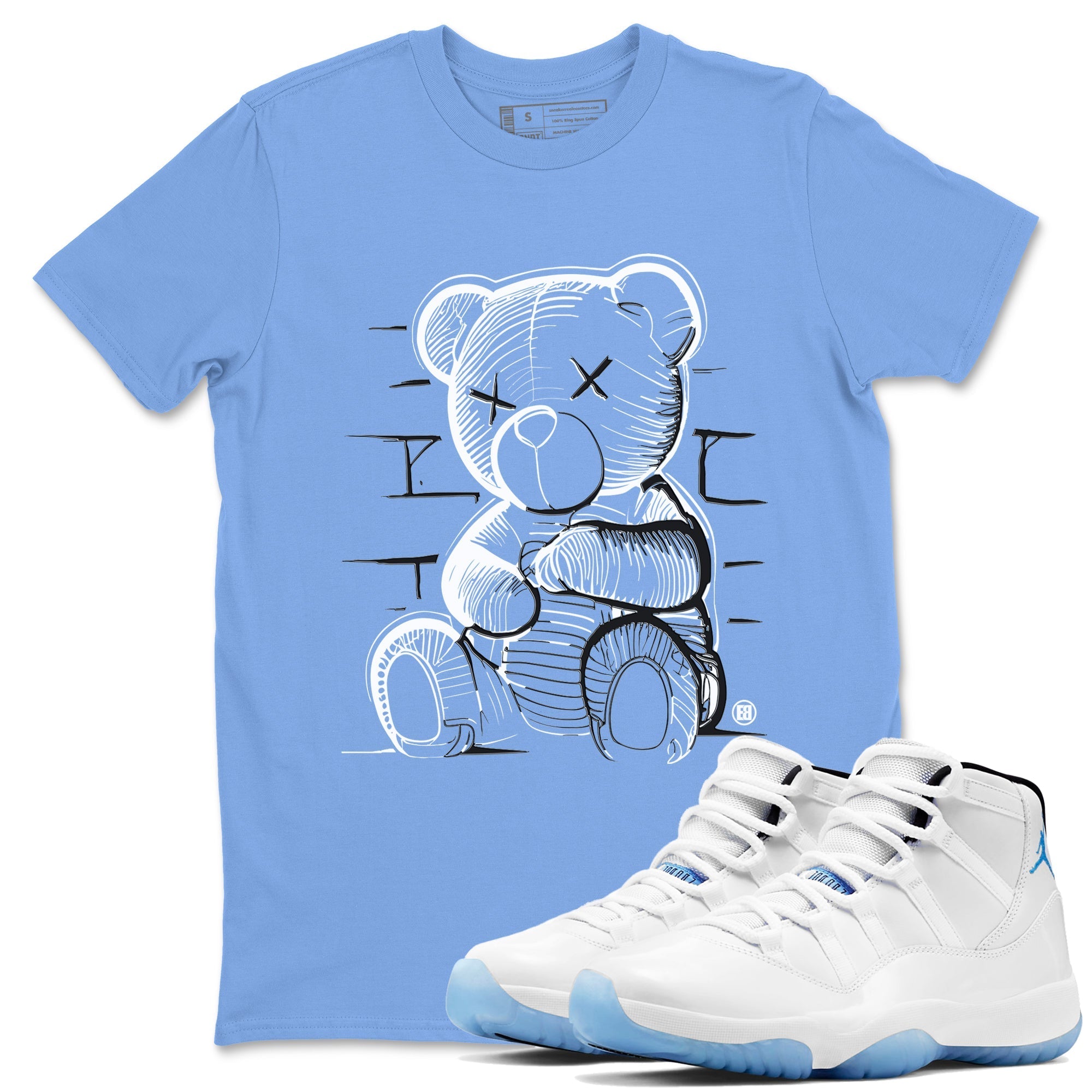 Neon Bear snkmatch Tees - Air Jordan 11 Legend Blue