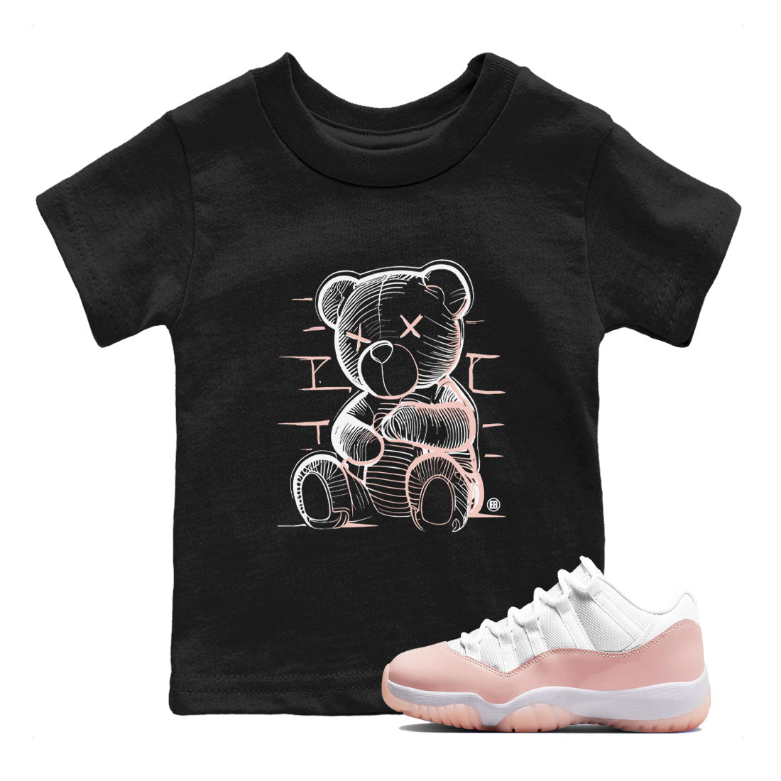 Neon Bear snkmatch Tees Kids - Air Jordan 11 Legend Pink