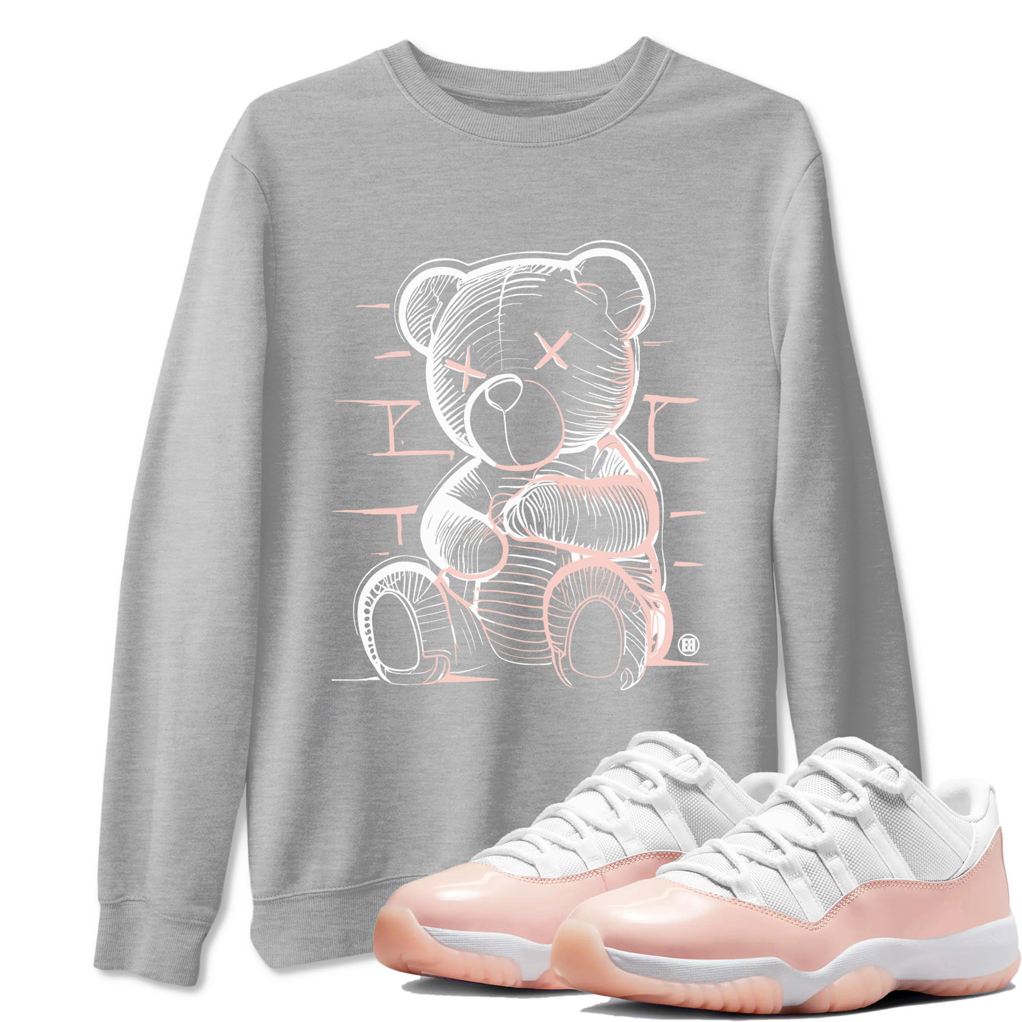Neon Bear snkmatch Tees - Air Jordan 11 Legend Pink