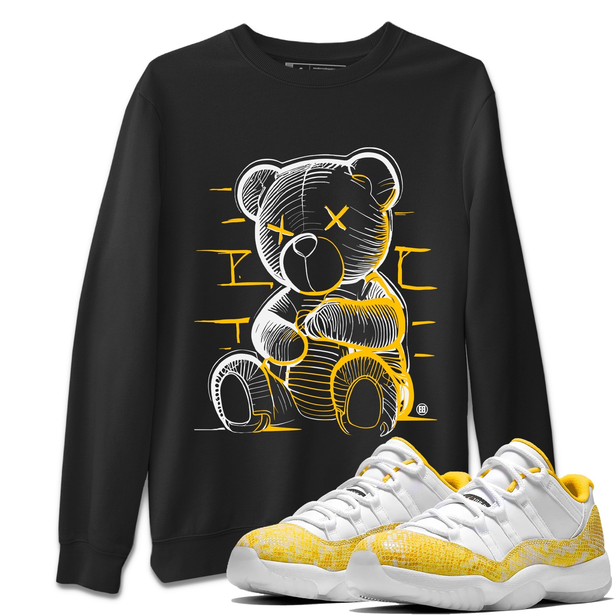 Neon Bear Unisex Tops - Air Jordan 11 Yellow Python