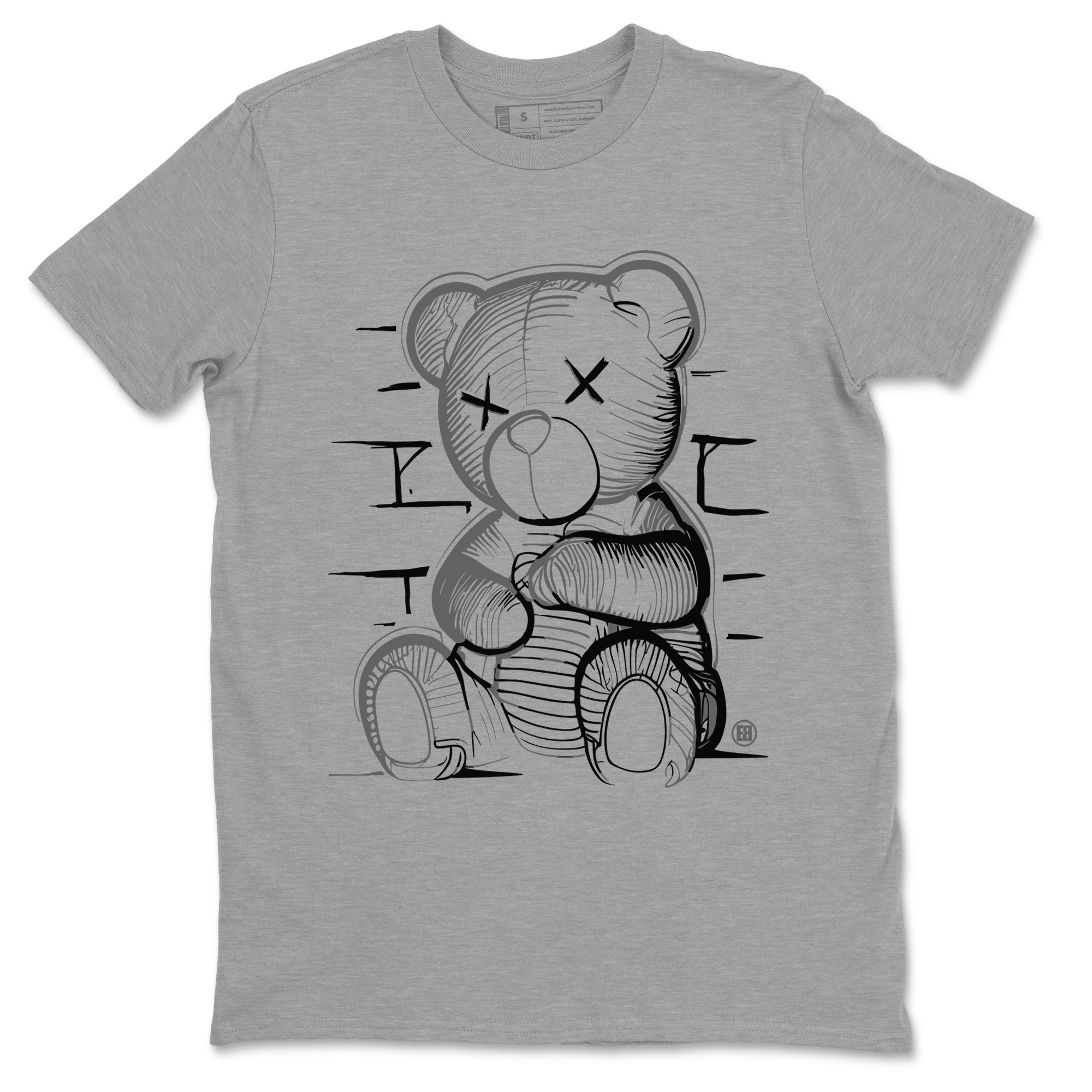Neon Bear snkmatch Tees - Air Jordan 12 Black Wolf Grey