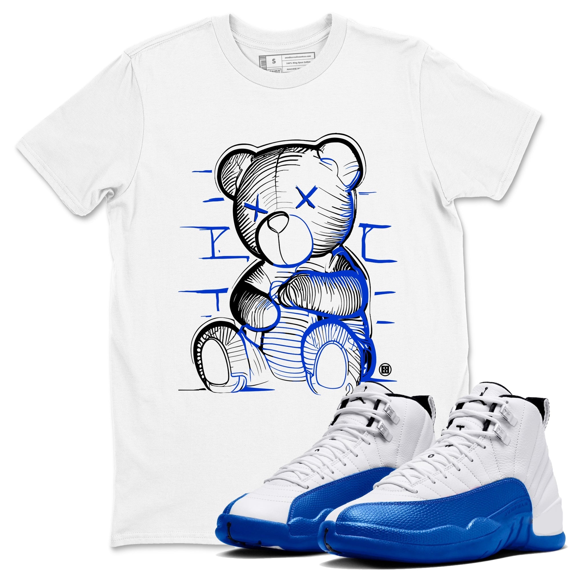 Neon Bear snkmatch Tees - Air Jordan 12 Blueberry