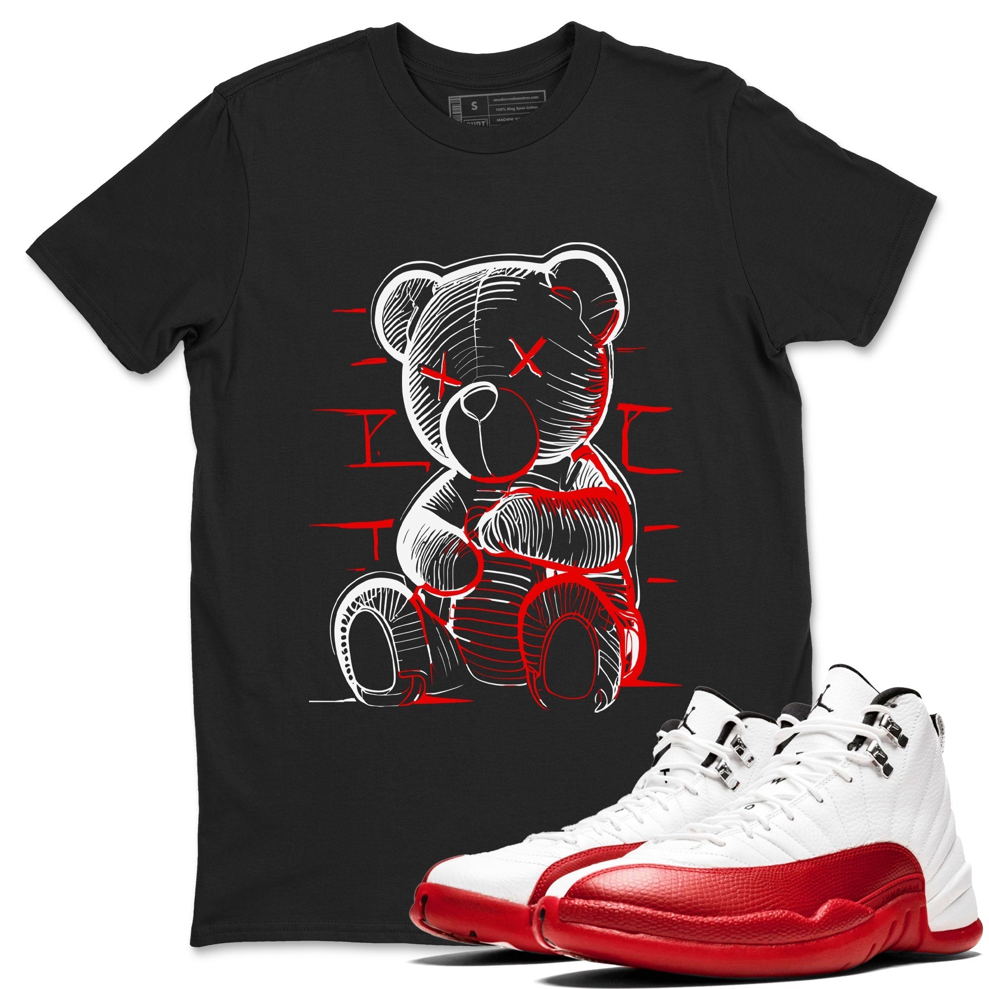 Neon Bear snkmatch Tee - Air Jordan 12 Cherry