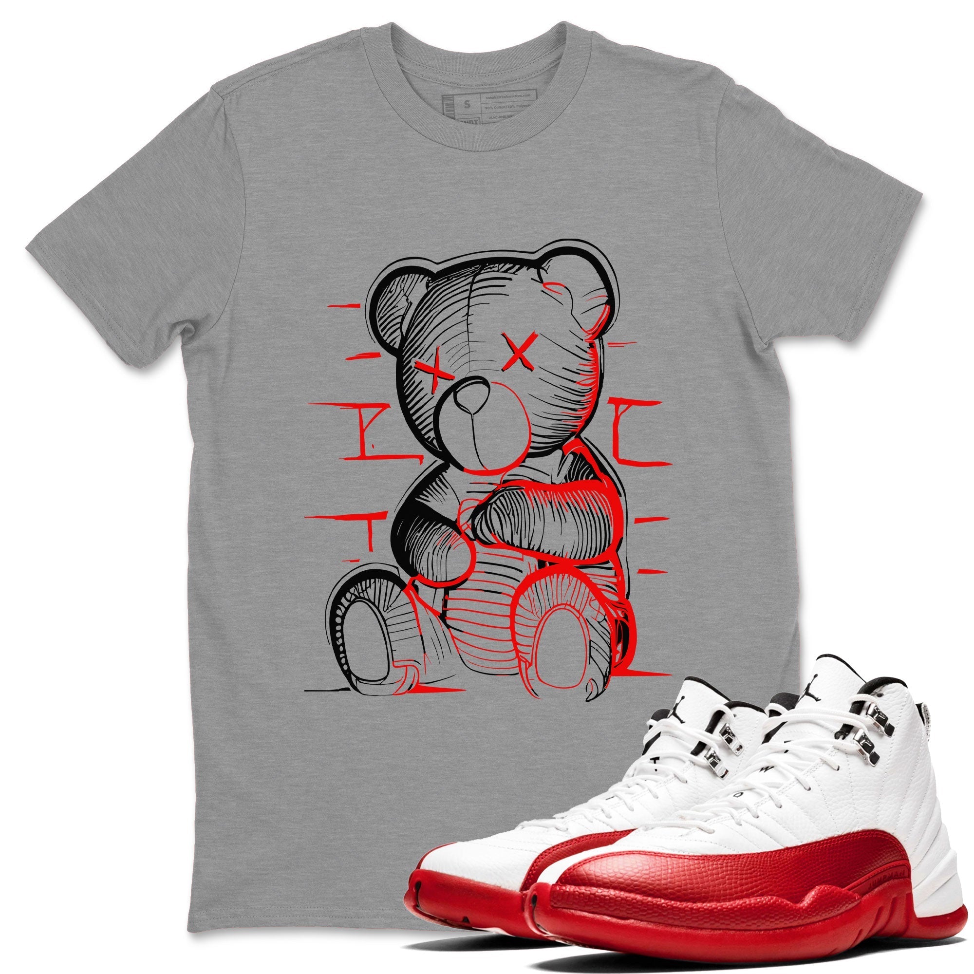 Neon Bear snkmatch Tee - Air Jordan 12 Cherry