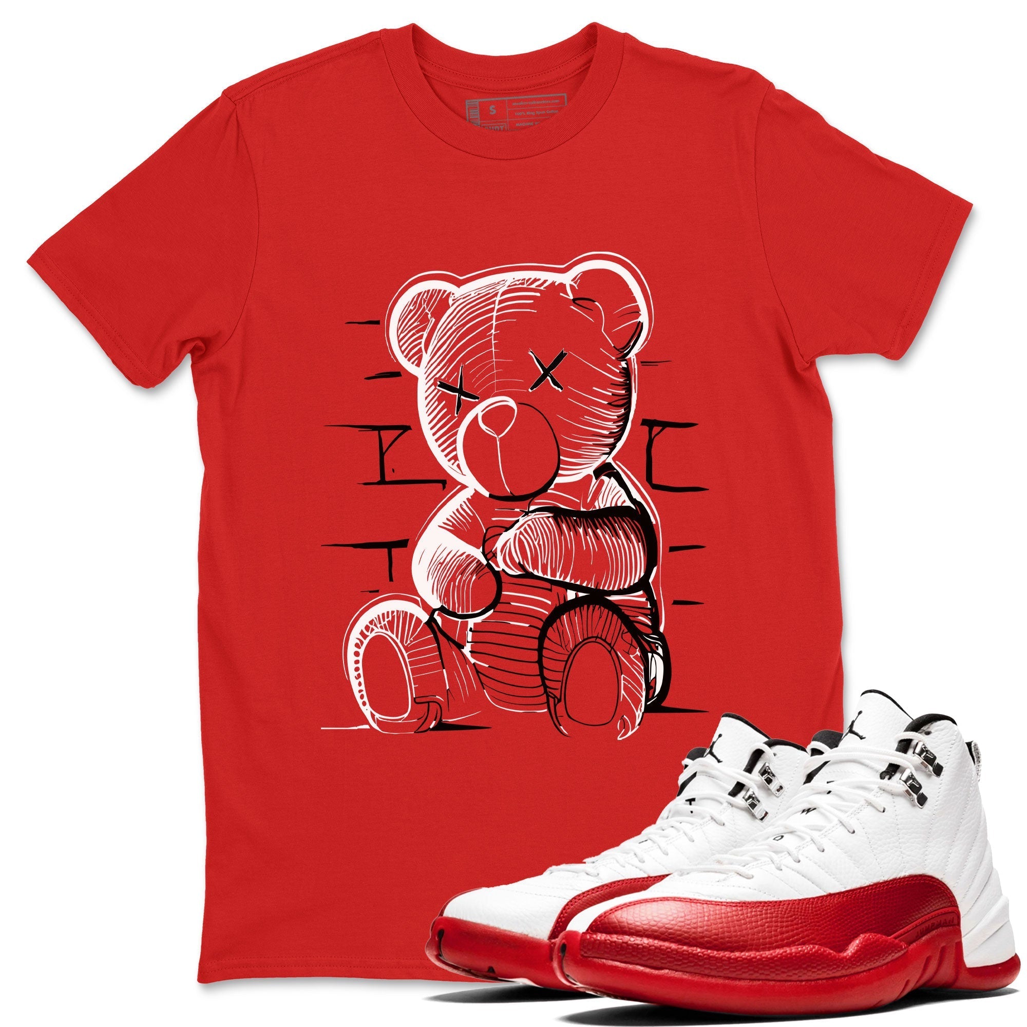 Neon Bear snkmatch Tee - Air Jordan 12 Cherry