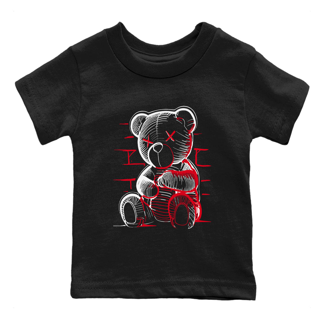 Neon Bear snkmatch Tees Kids - Air Jordan 12 Flu Game