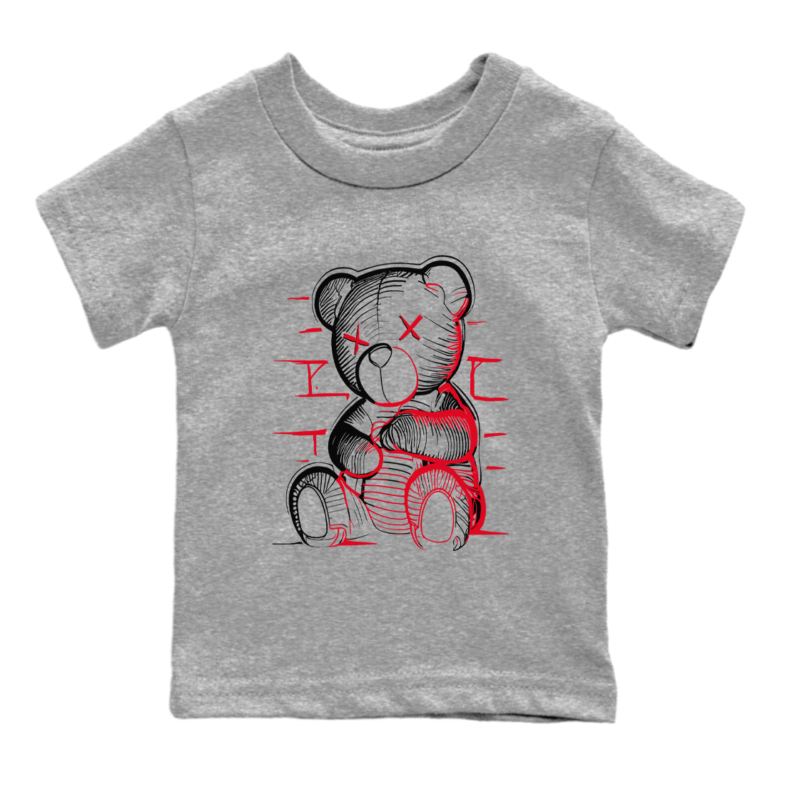 Neon Bear snkmatch Tees Kids - Air Jordan 12 Flu Game