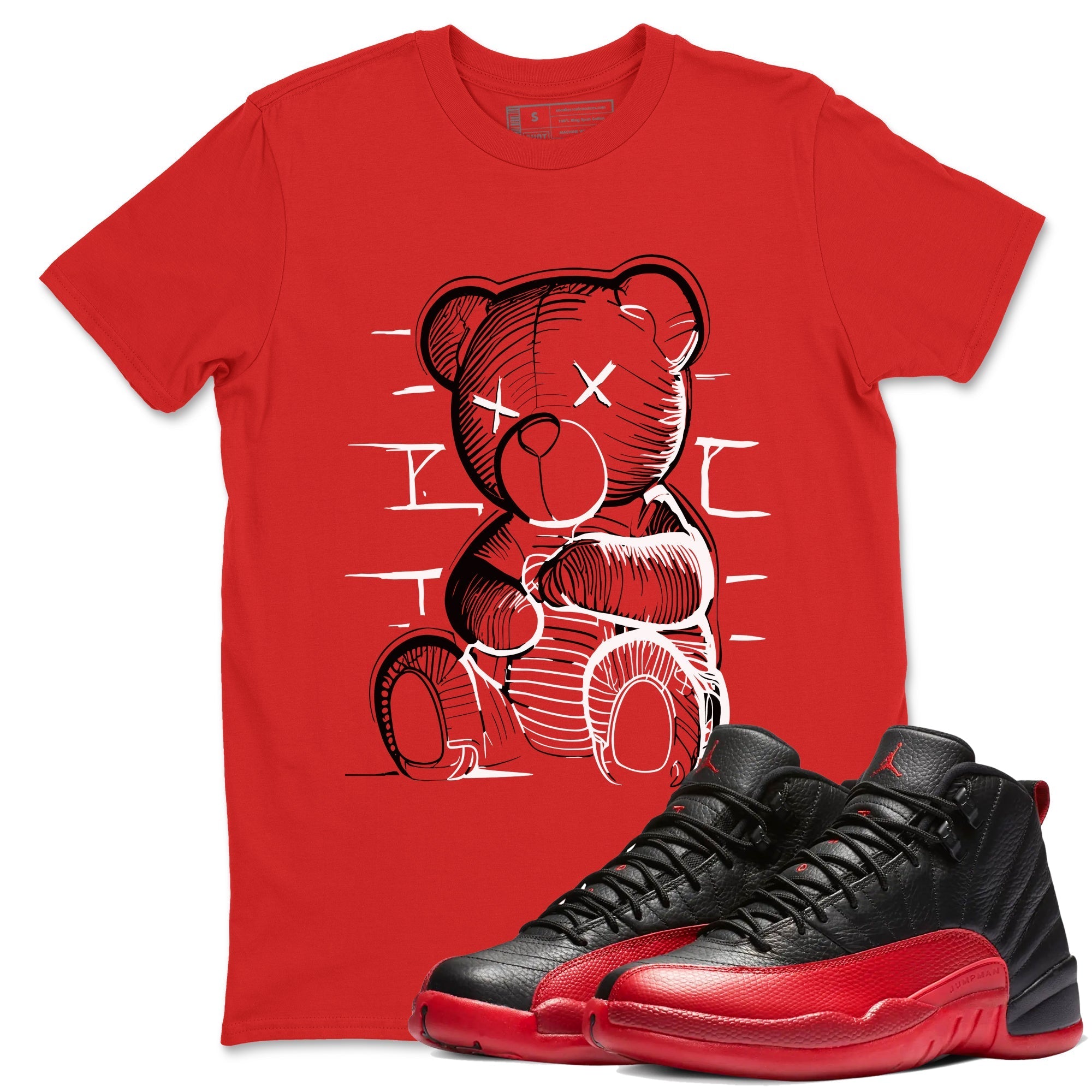 Neon Bear snkmatch Tees - Air Jordan 12 Flu Game