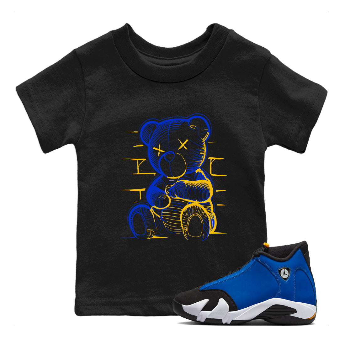 Neon Bear Kids Tops - Air Jordan 14 Laney