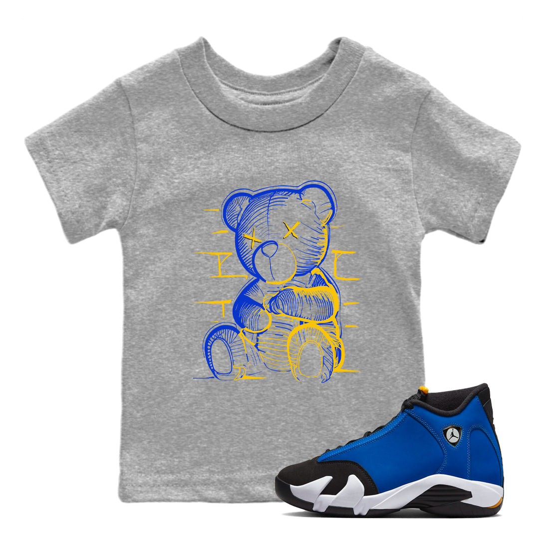 Neon Bear Kids Tops - Air Jordan 14 Laney