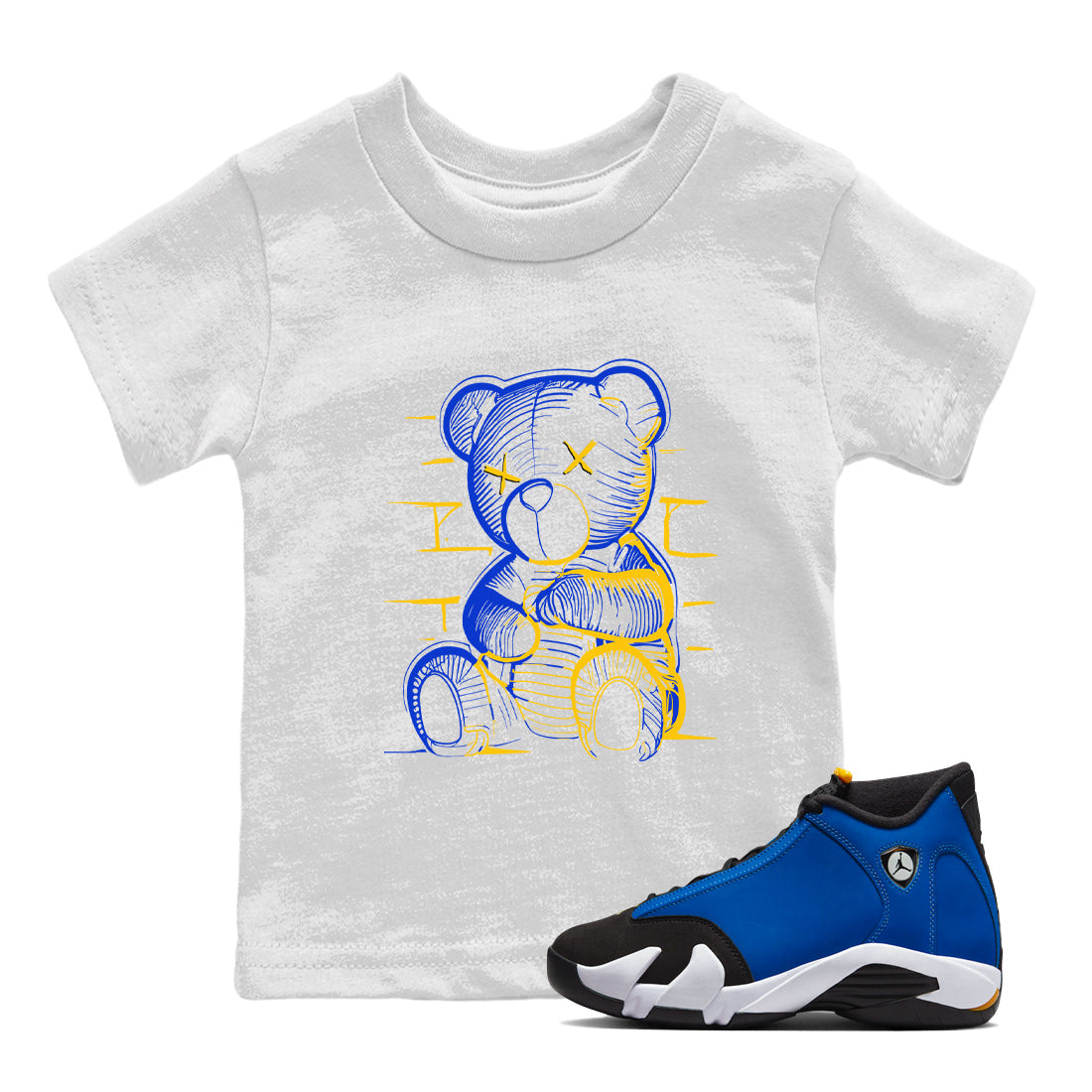 Neon Bear Kids Tops - Air Jordan 14 Laney
