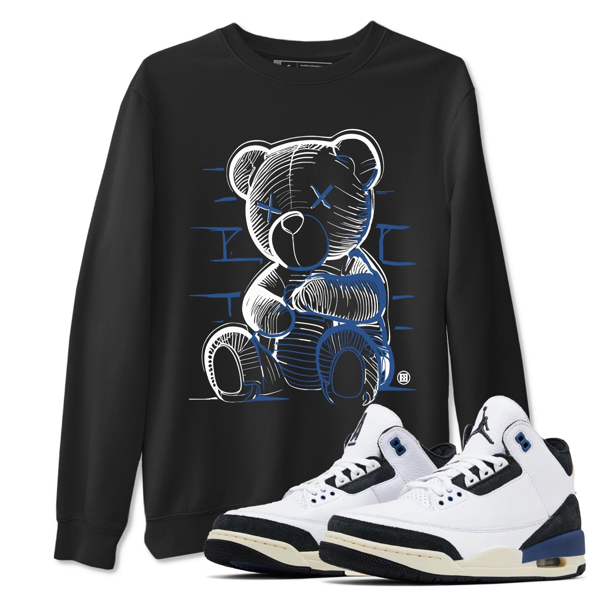 Neon Bear snkmatch Tees - Air Jordan 3 A Ma Maniere x Diffused Blue