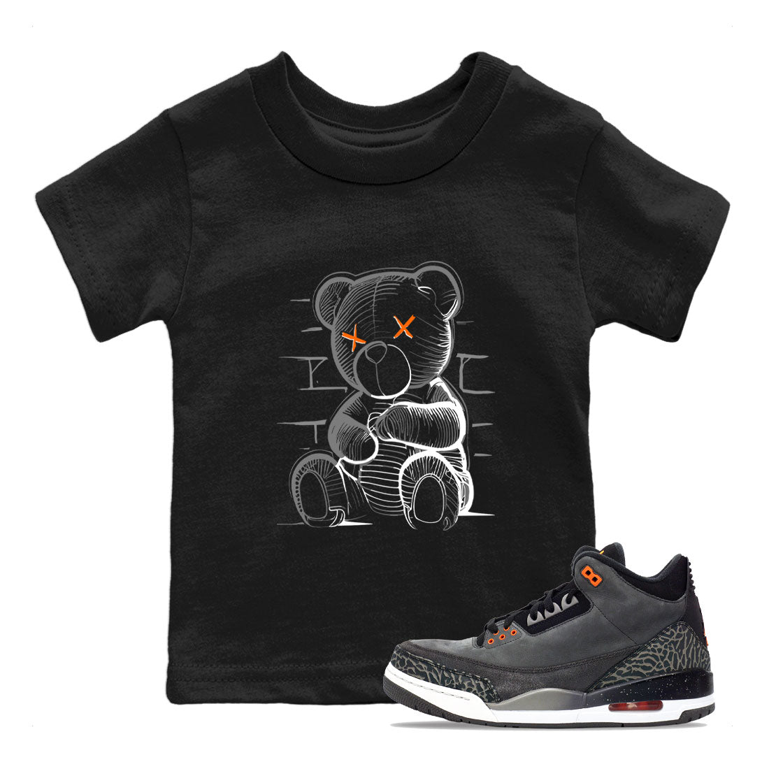 Neon Bear snkmatch Tee Kids - Air Jordan 3 Fear