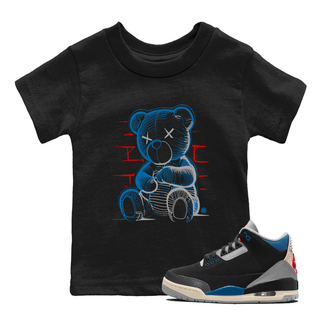 Neon Bear snkmatch Tees Kids - Air Jordan 3 Rare Air