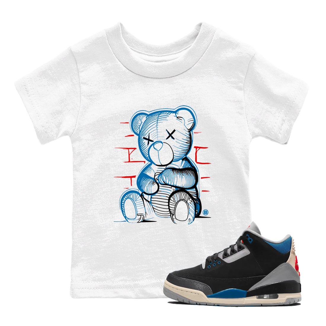 Neon Bear snkmatch Tees Kids - Air Jordan 3 Rare Air